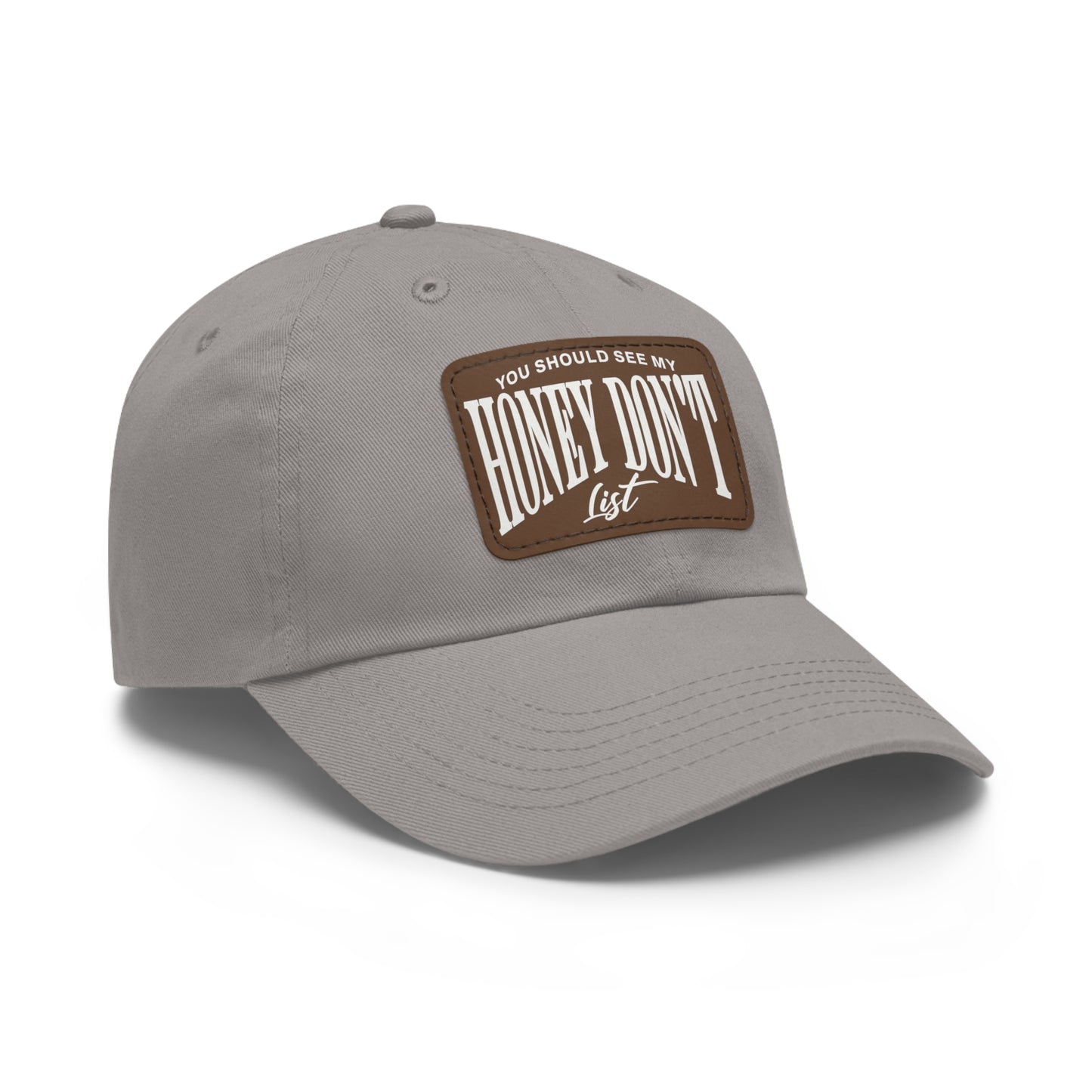 Honey Don't List Leather Patch Dad Cap