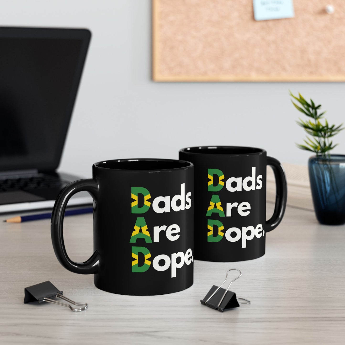 Dads Are Dope Jamaican Flag Mug