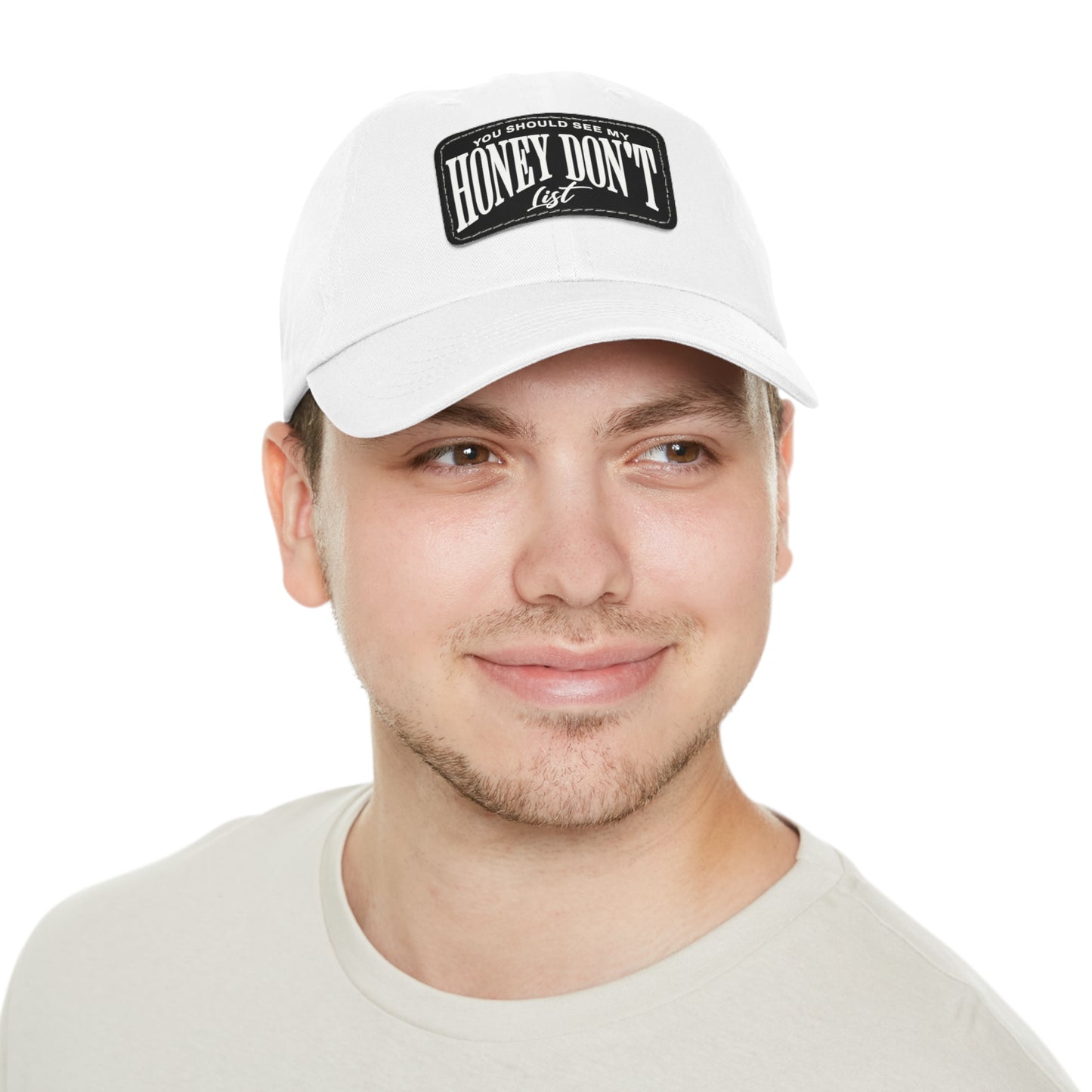 Honey Don't List Leather Patch Dad Cap