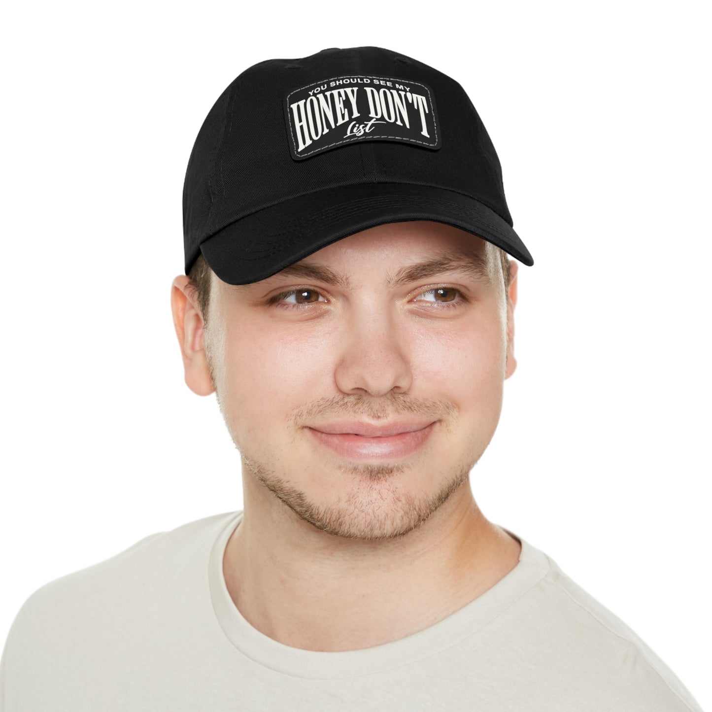 Honey Don't List Leather Patch Dad Cap