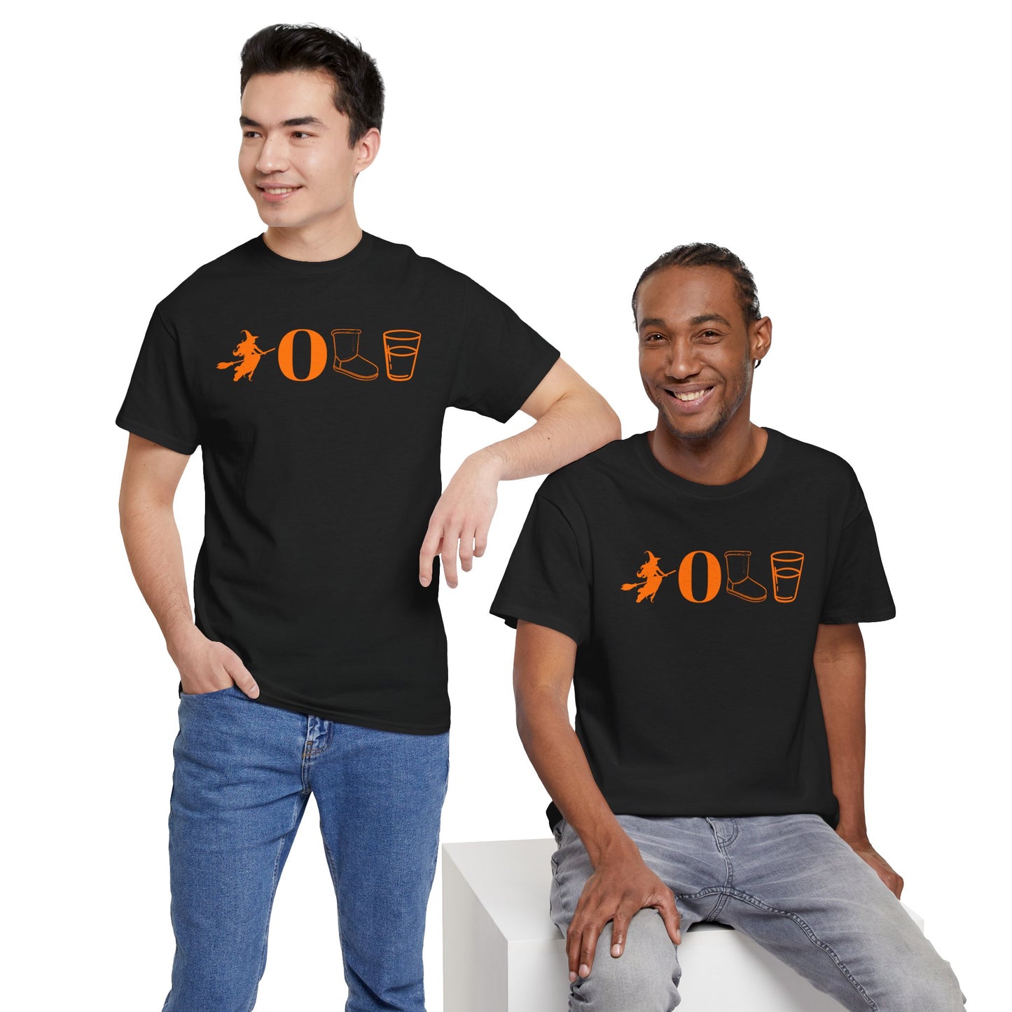 Witch O Ugg Glass Funny Halloween Unisex Heavy Cotton Tee