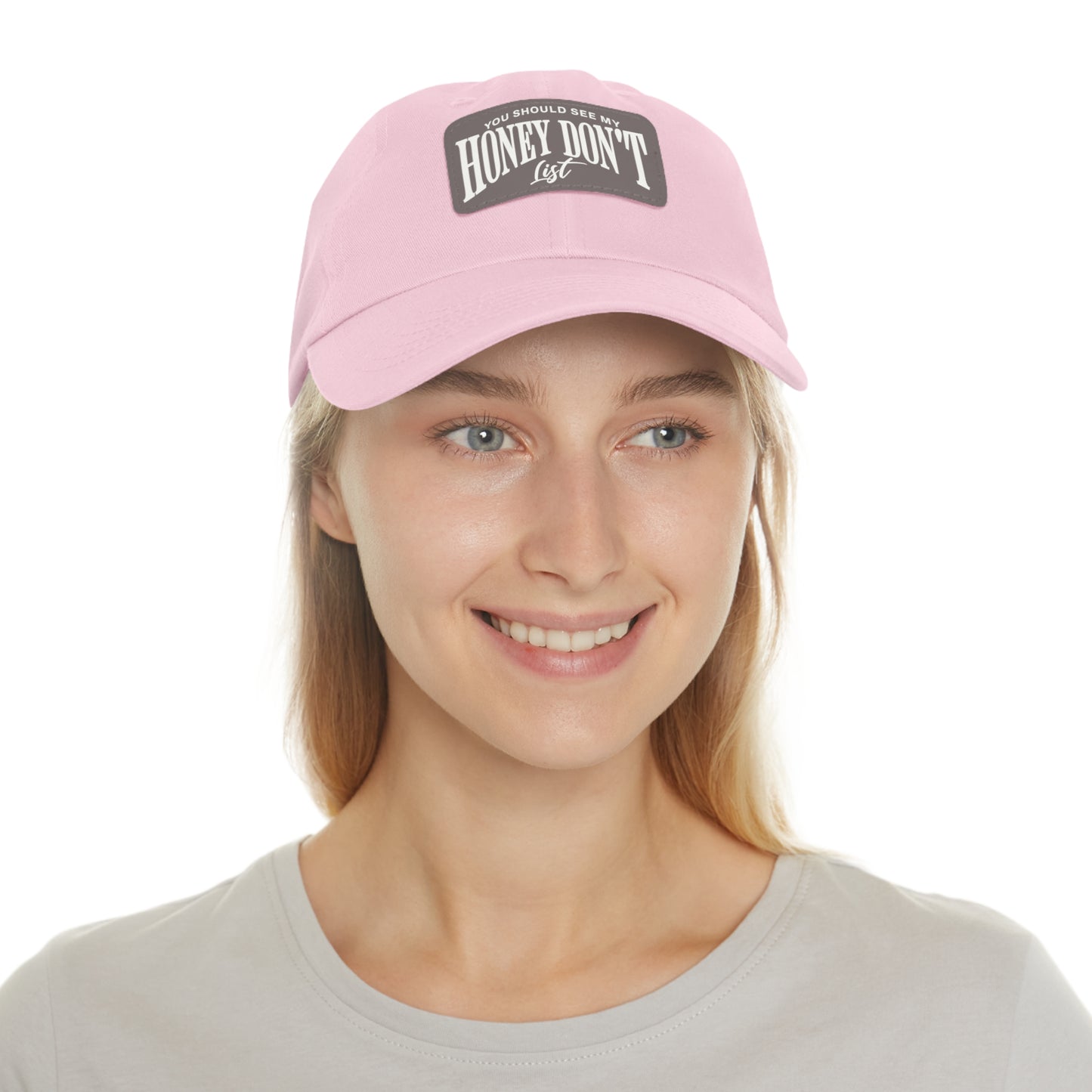 Honey Don't List Leather Patch Dad Cap