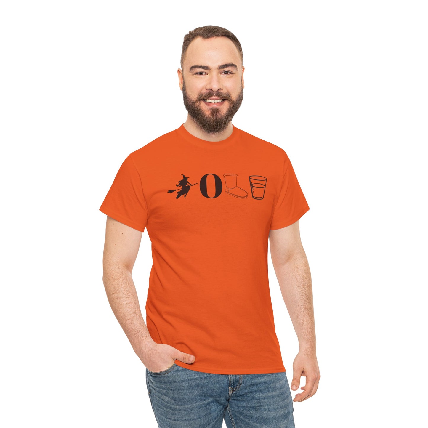 Witch O Ugg Glass Funny Halloween Unisex Heavy Cotton Tee