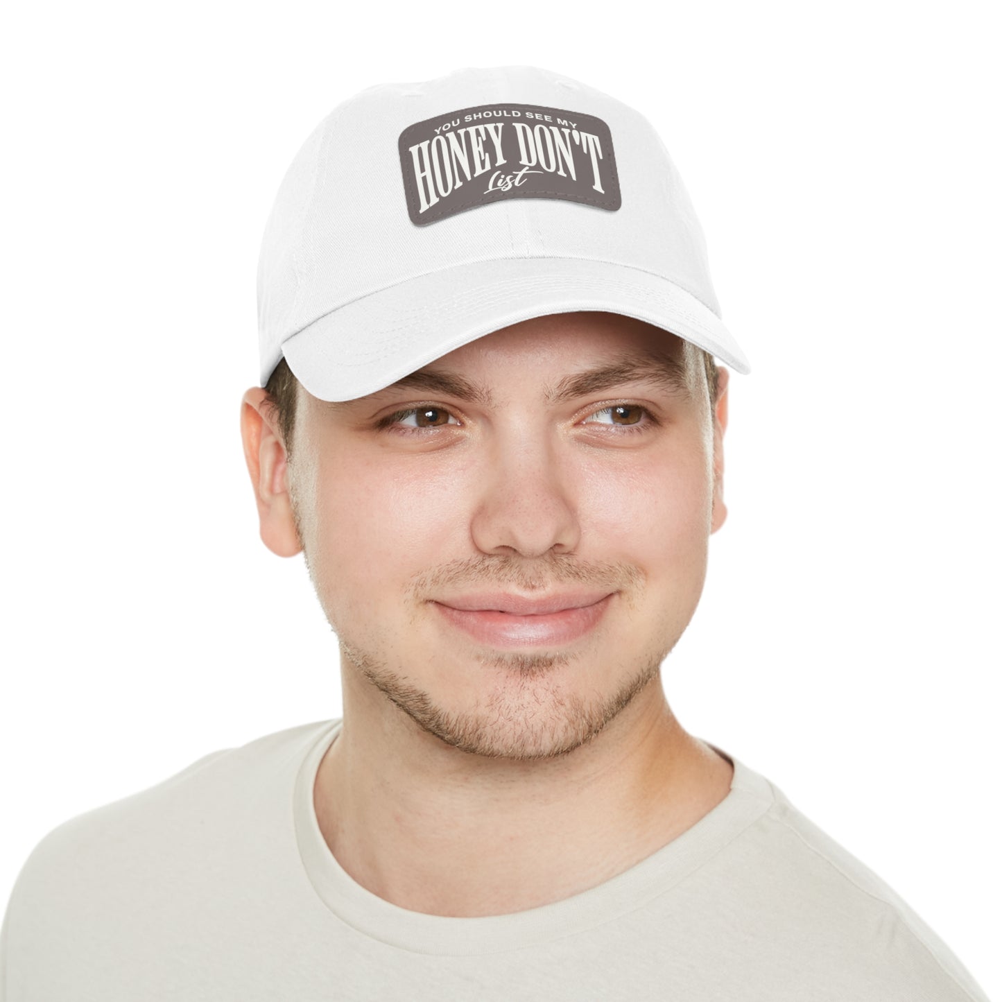 Honey Don't List Leather Patch Dad Cap