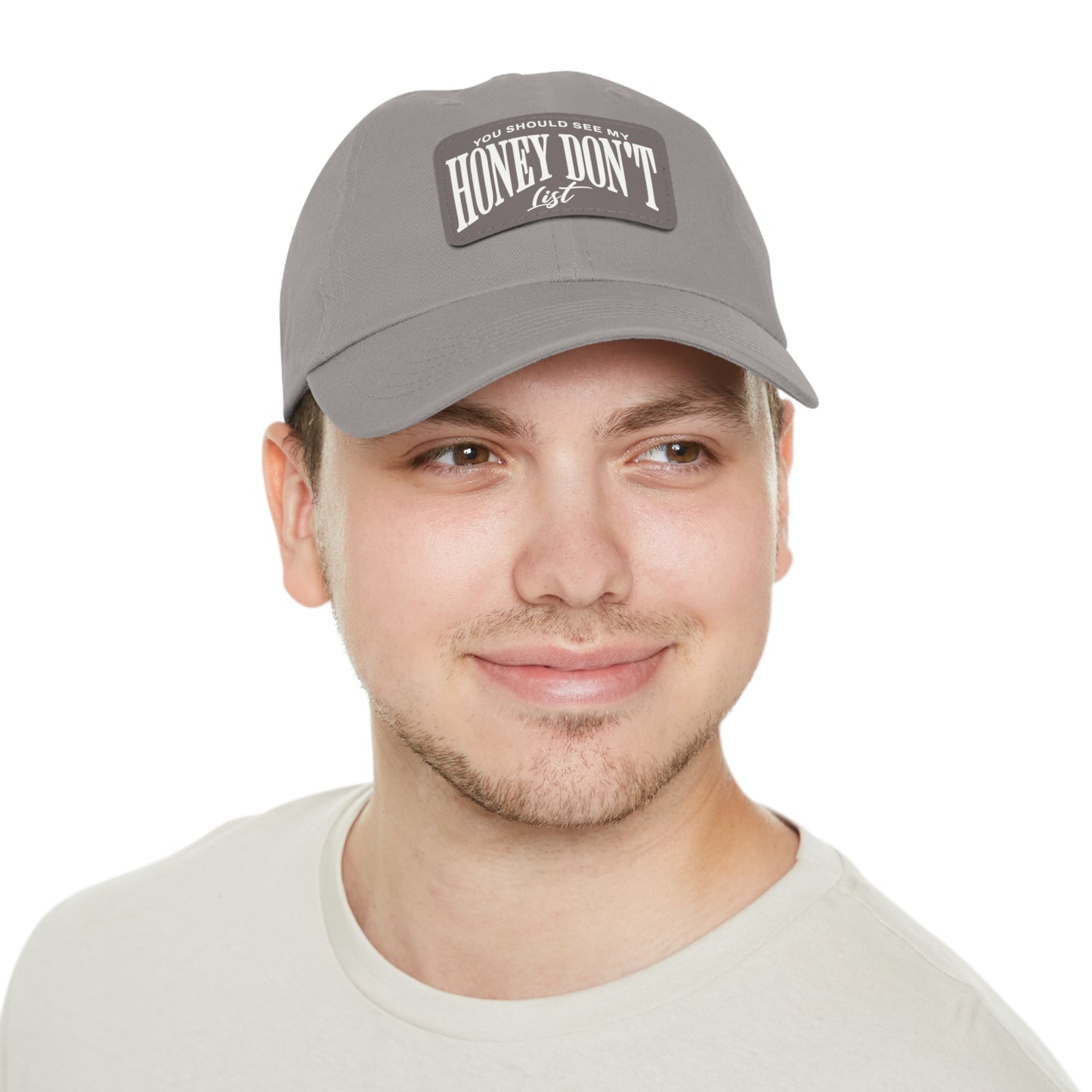 Honey Don't List Leather Patch Dad Cap