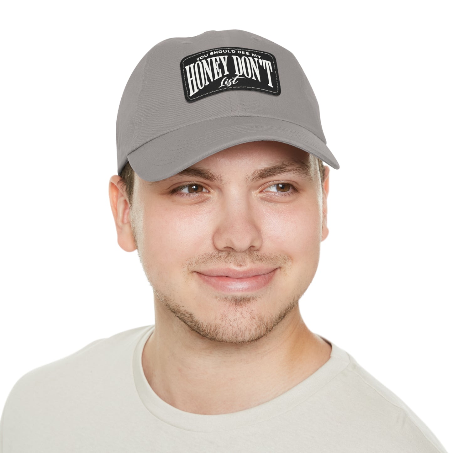 Honey Don't List Leather Patch Dad Cap