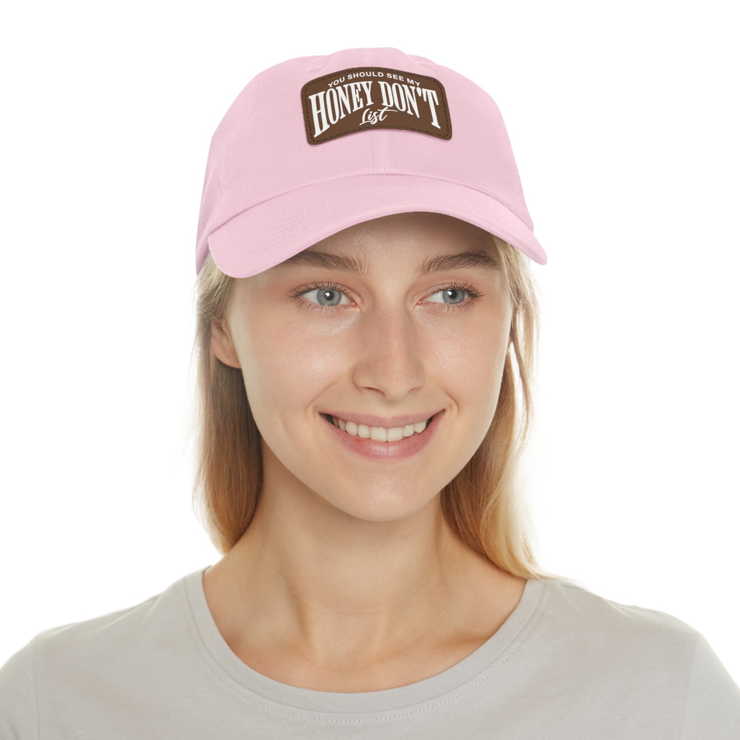 Honey Don't List Leather Patch Dad Cap