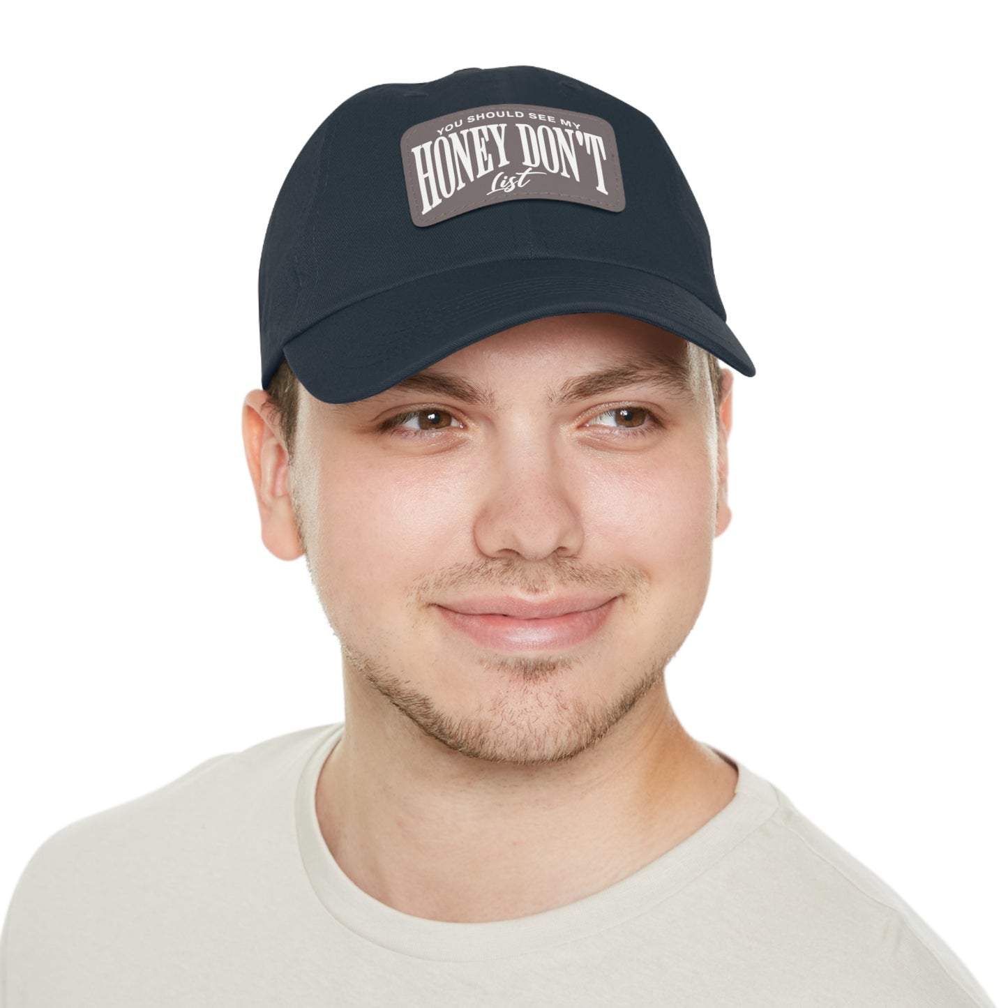 Honey Don't List Leather Patch Dad Cap