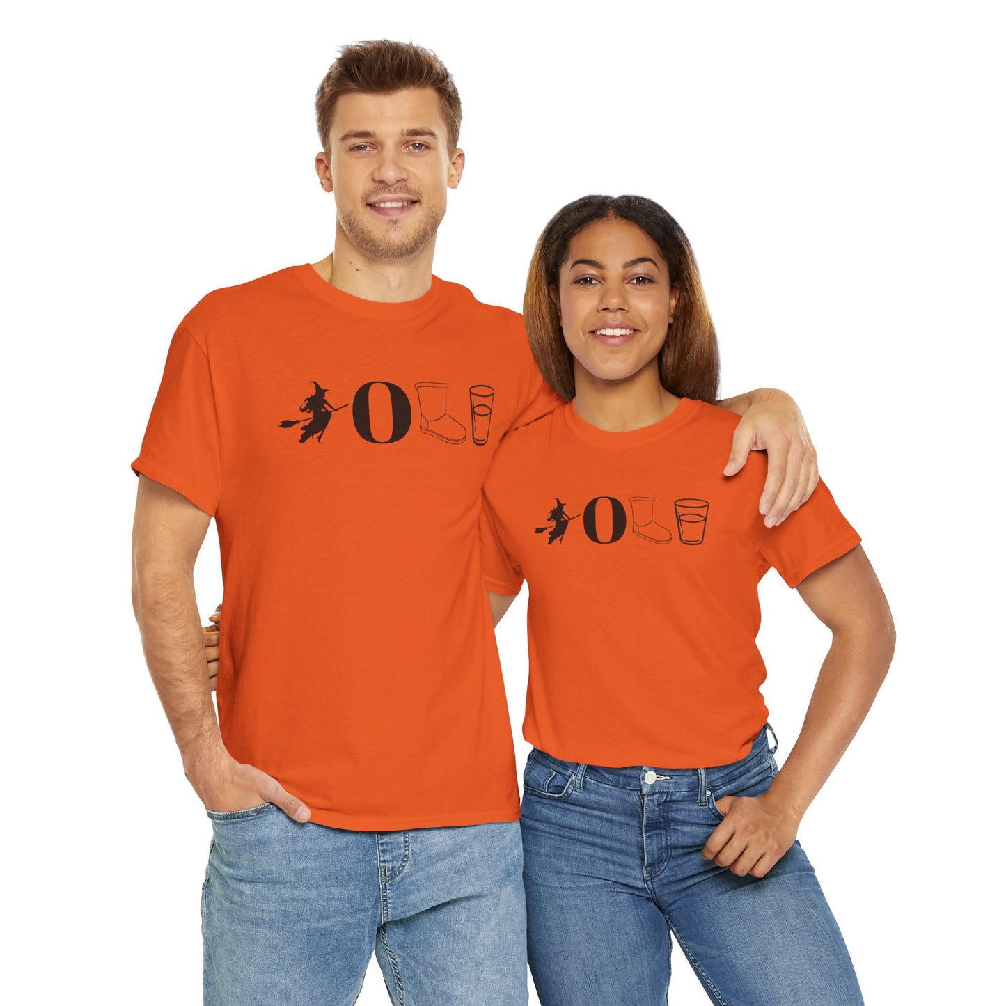 Witch O Ugg Glass Funny Halloween Unisex Heavy Cotton Tee