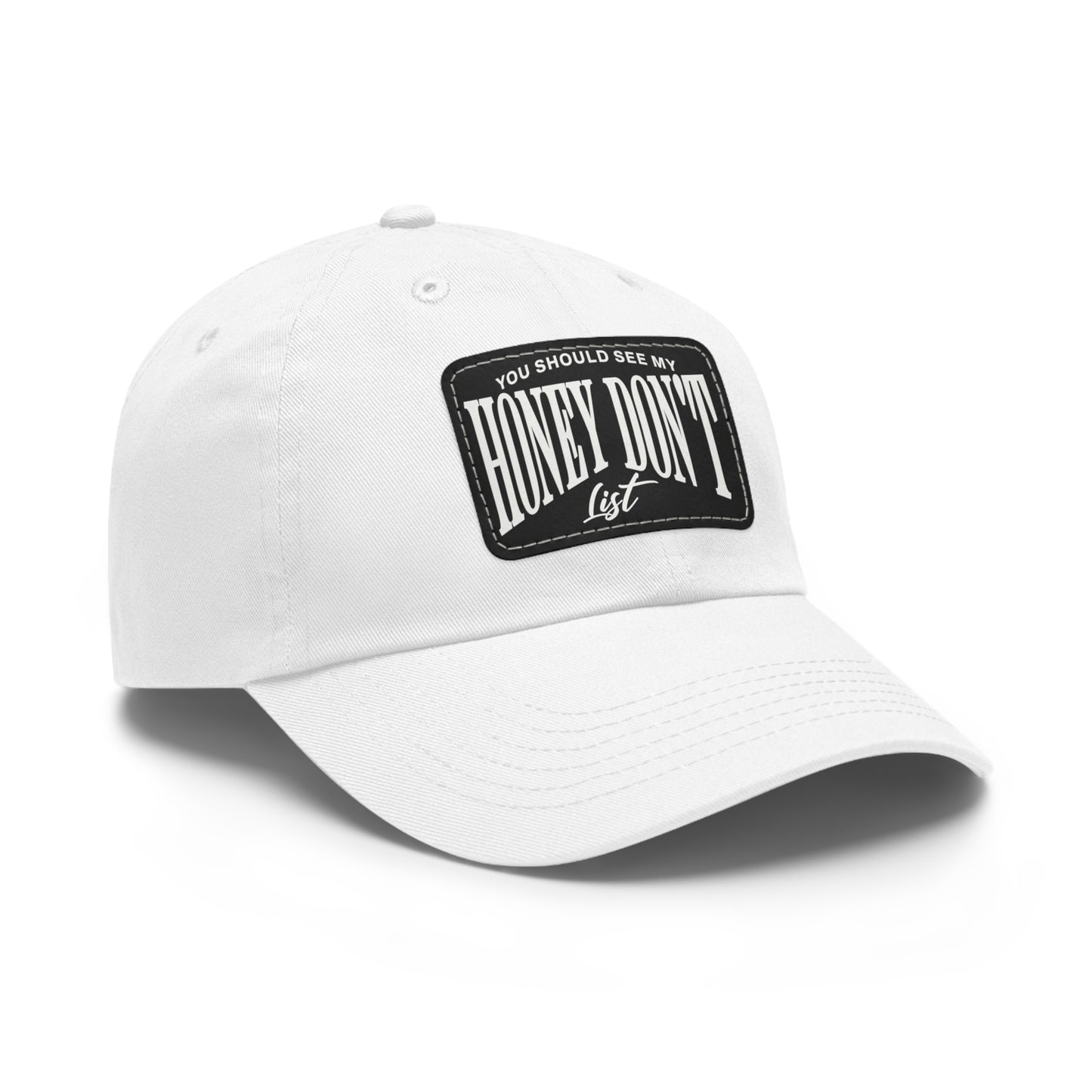 Honey Don't List Leather Patch Dad Cap