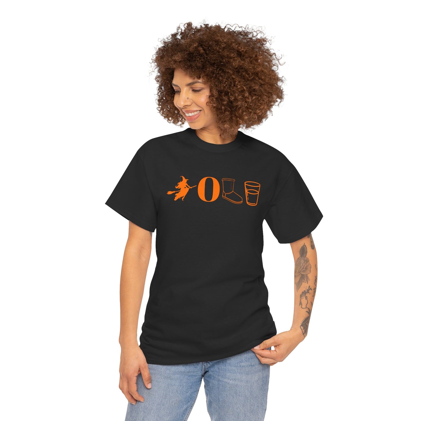 Witch O Ugg Glass Funny Halloween Unisex Heavy Cotton Tee