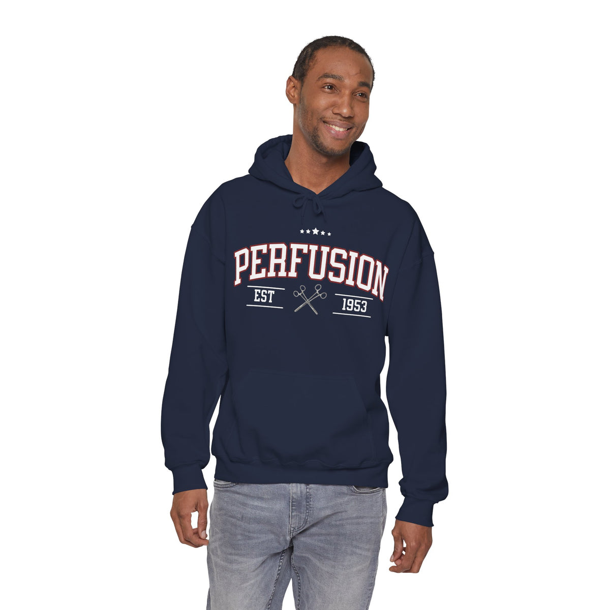 Perfusion Hoodie – Vintage 'Perfusion Est. 1953' Medical Tech Sweatshirt
