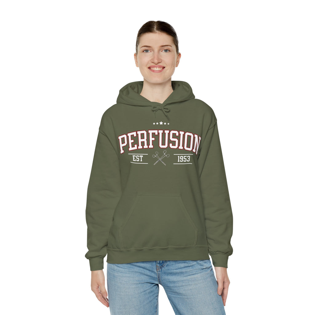 Perfusion Hoodie – Vintage 'Perfusion Est. 1953' Medical Tech Sweatshirt