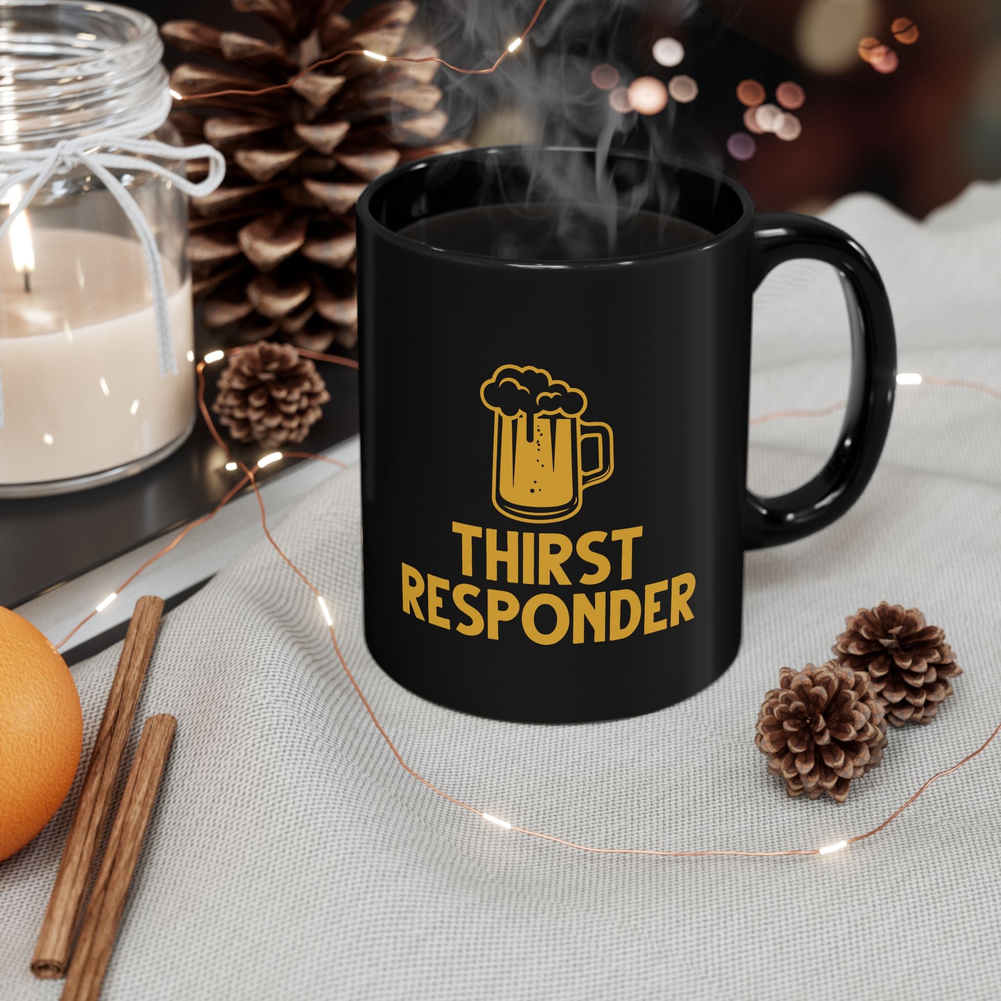 Thirst Responder Black Mug