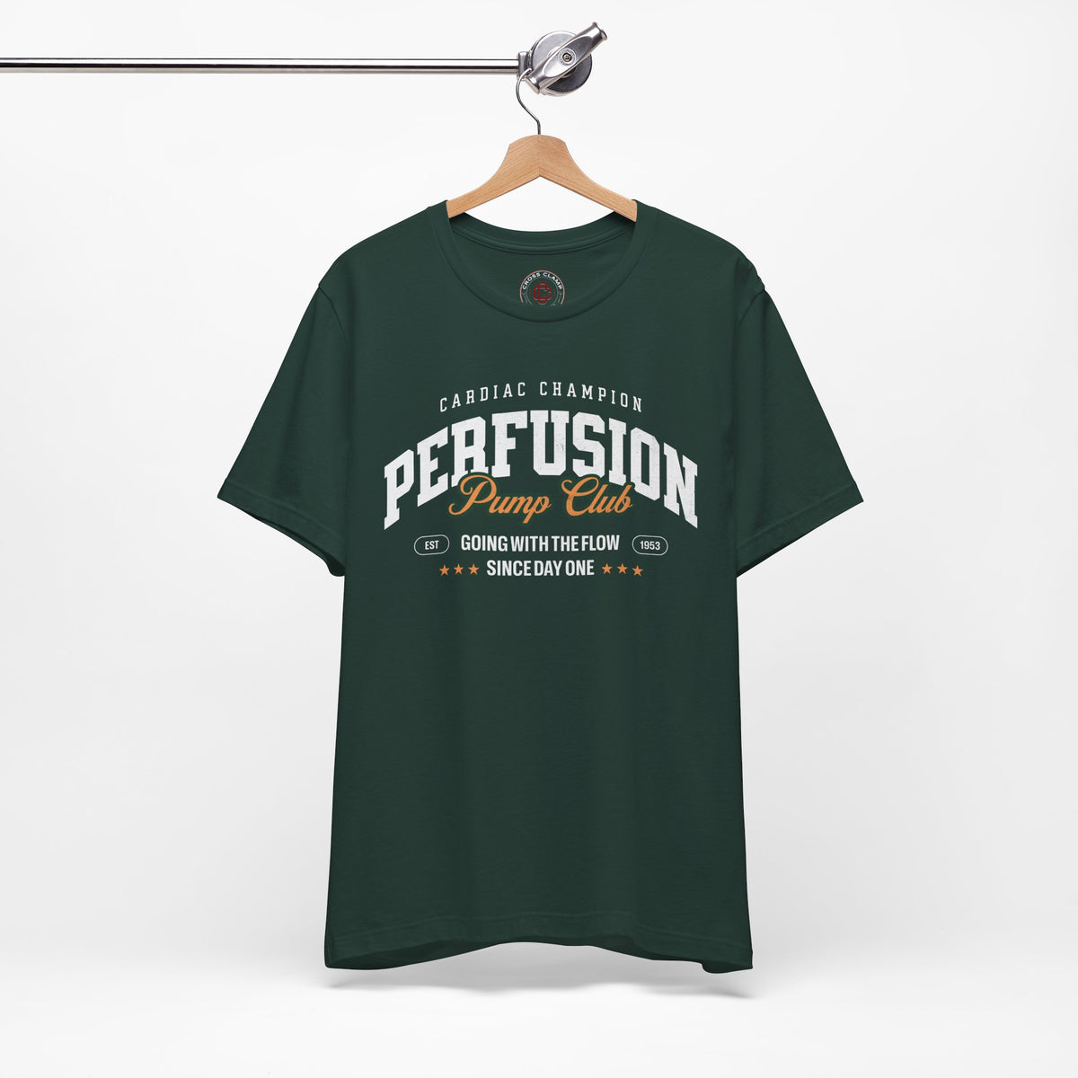 Perfusion Pump Club Tee — Cardiac Champion Medical Shirt