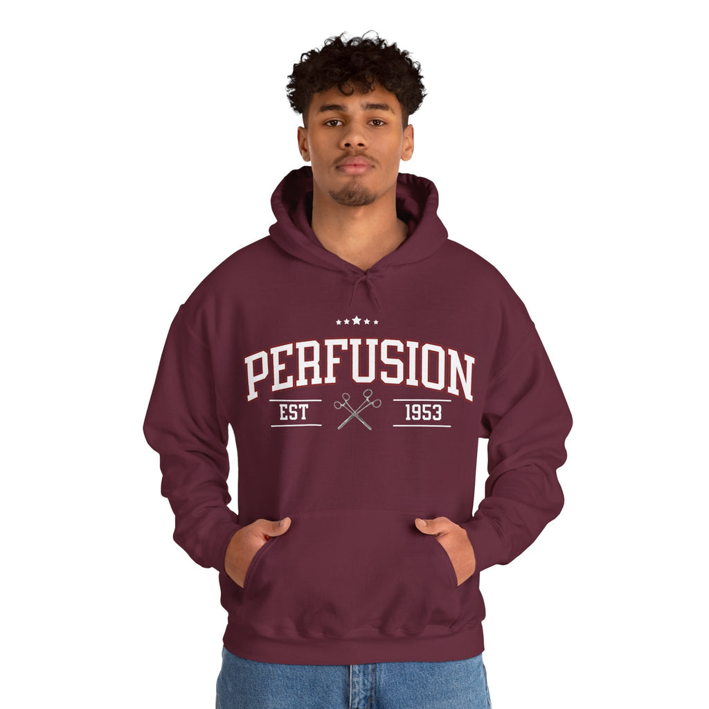 Perfusion Hoodie – Vintage 'Perfusion Est. 1953' Medical Tech Sweatshirt