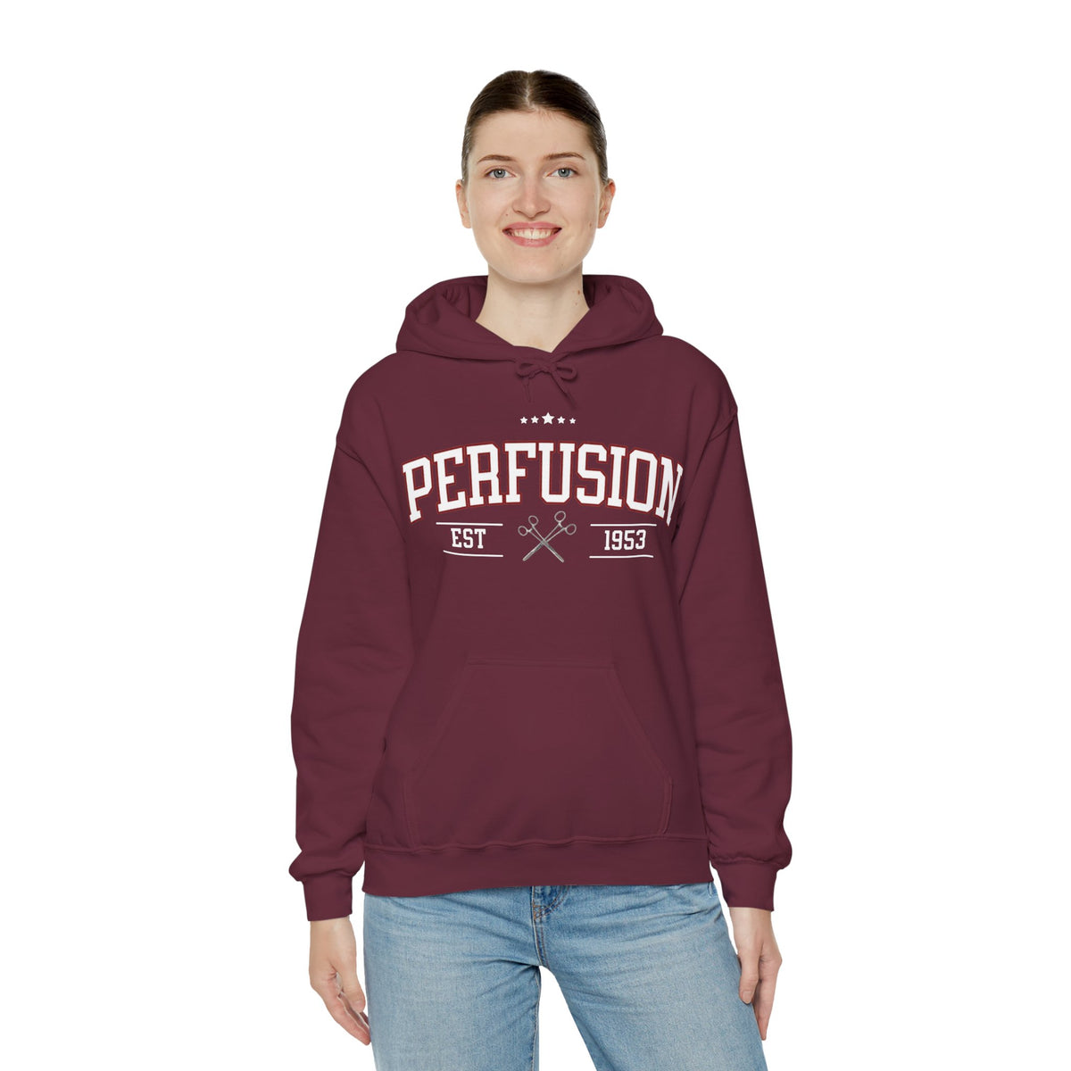 Perfusion Hoodie – Vintage 'Perfusion Est. 1953' Medical Tech Sweatshirt