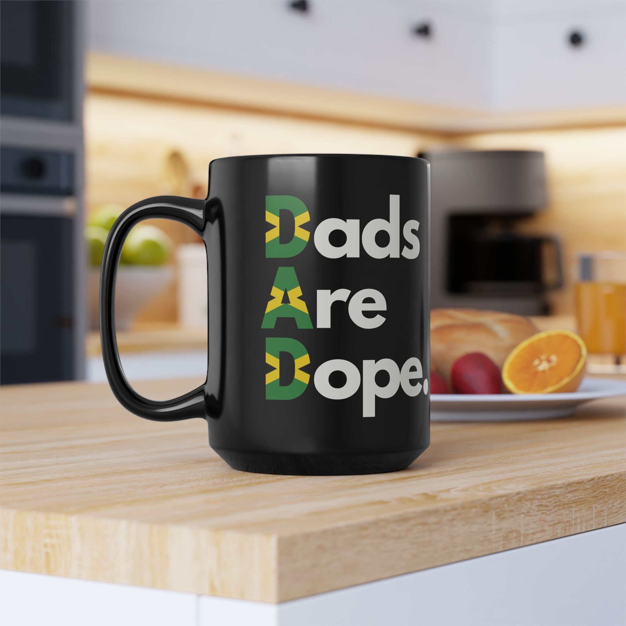 Dads Are Dope Jamaican Flag Mug