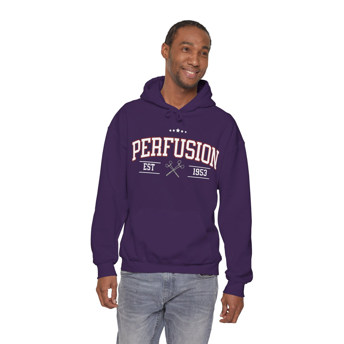 Perfusion Hoodie – Vintage 'Perfusion Est. 1953' Medical Tech Sweatshirt