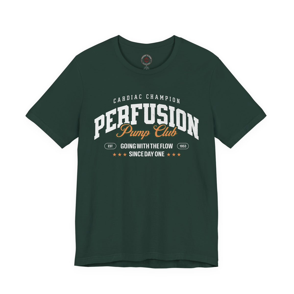 Perfusion Pump Club Tee — Cardiac Champion Medical Shirt