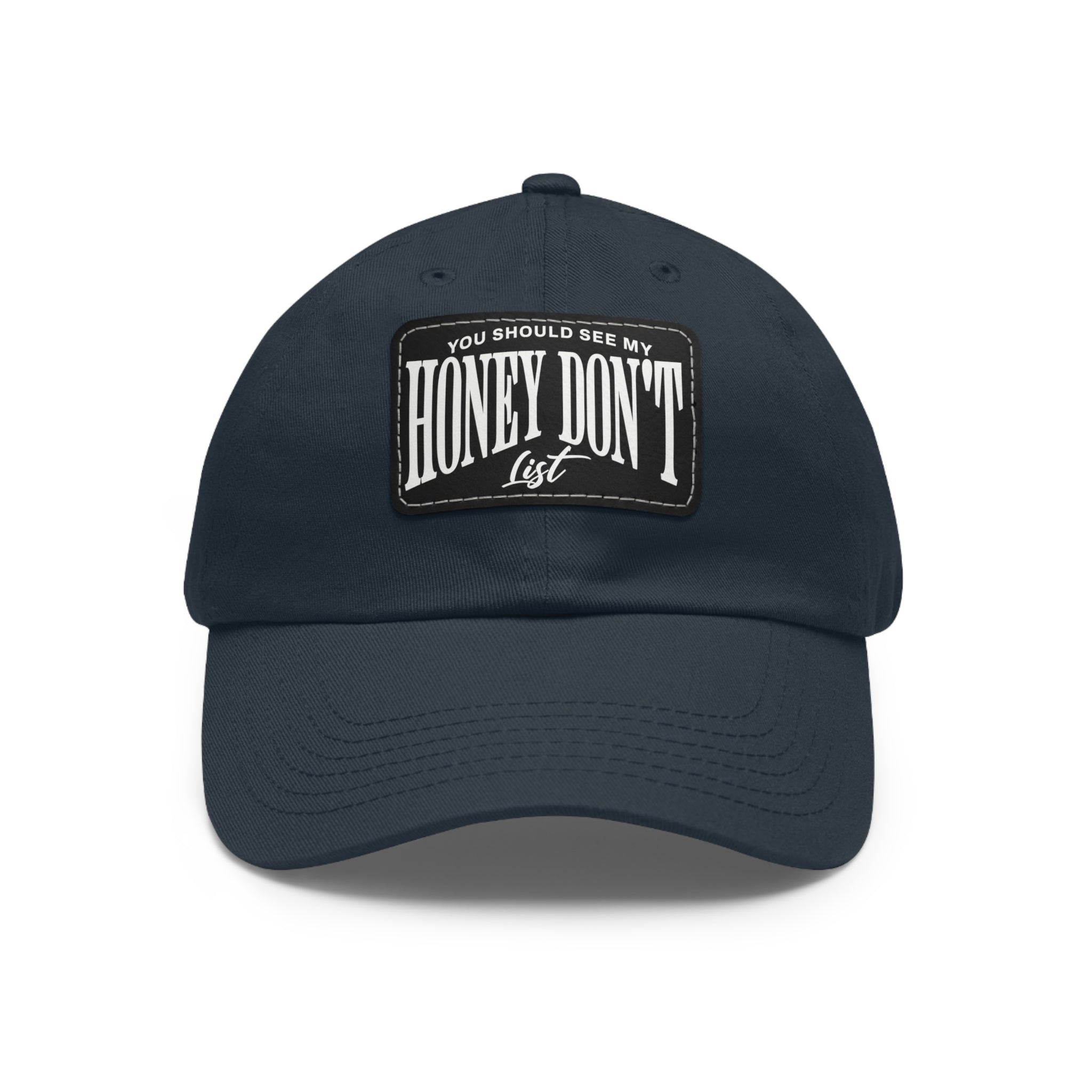 Honey Don't List Leather Patch Dad Cap