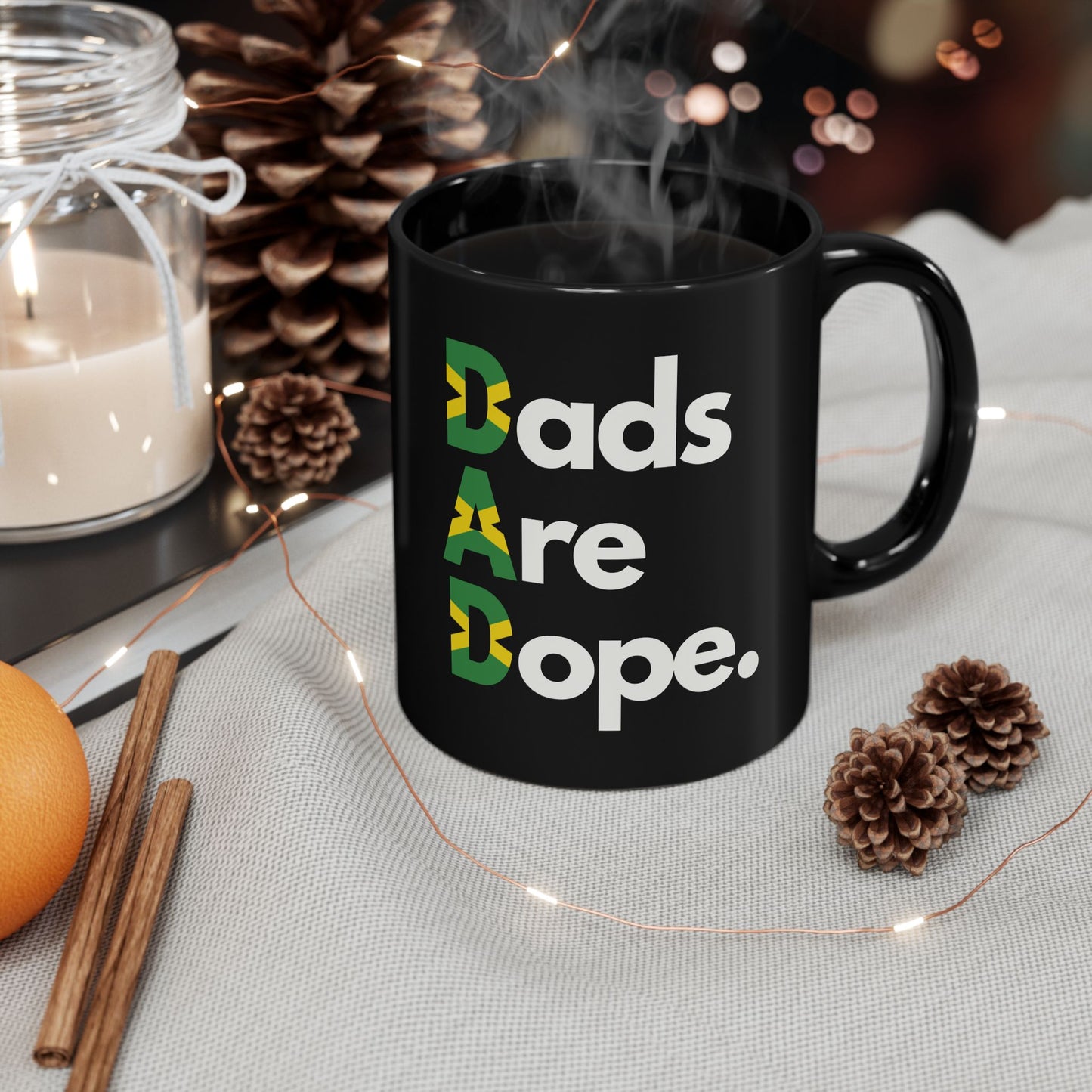 Dads Are Dope Jamaican Flag Mug