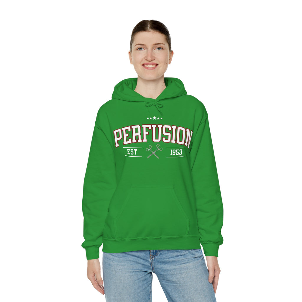Perfusion Hoodie – Vintage 'Perfusion Est. 1953' Medical Tech Sweatshirt