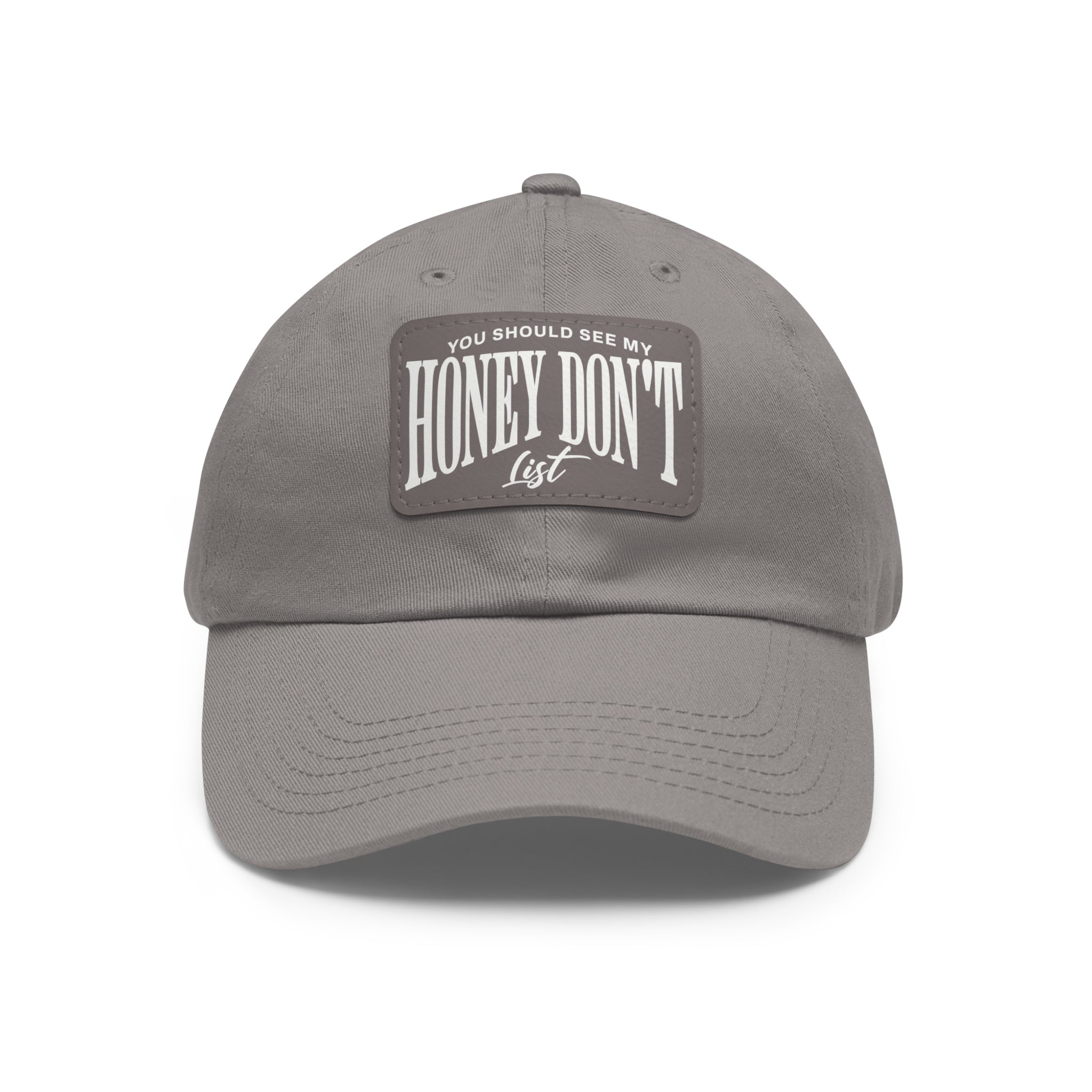 Honey Don't List Leather Patch Dad Cap