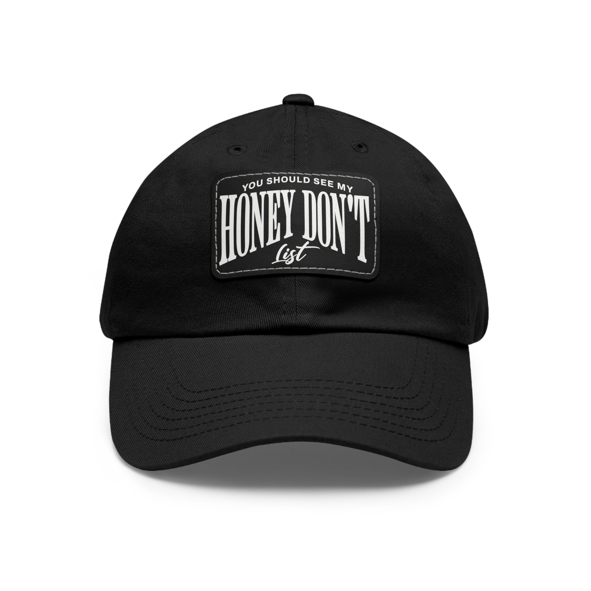 Honey Don't List Leather Patch Dad Cap