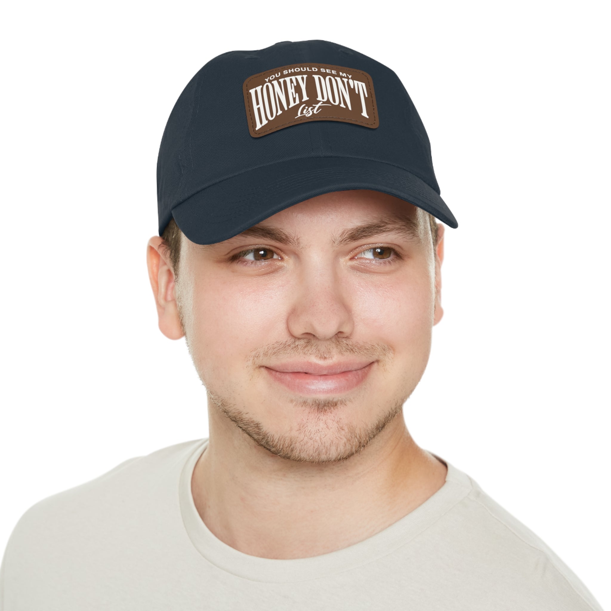 Honey Don't List Leather Patch Dad Cap