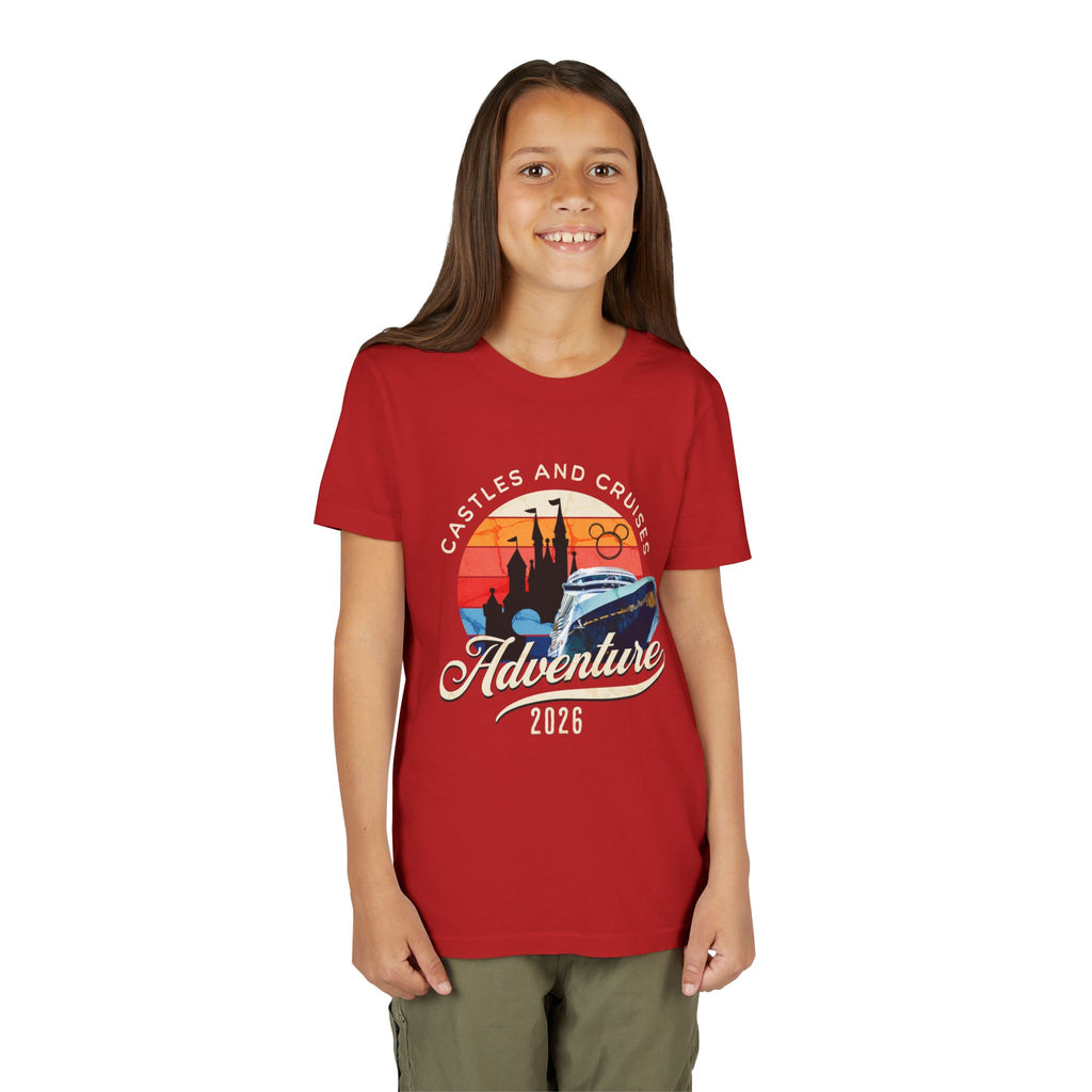 Youth Tee — 'Castles and Cruises Adventure 2026' Vacation Graphic Shirt Custom Order for Cecelia