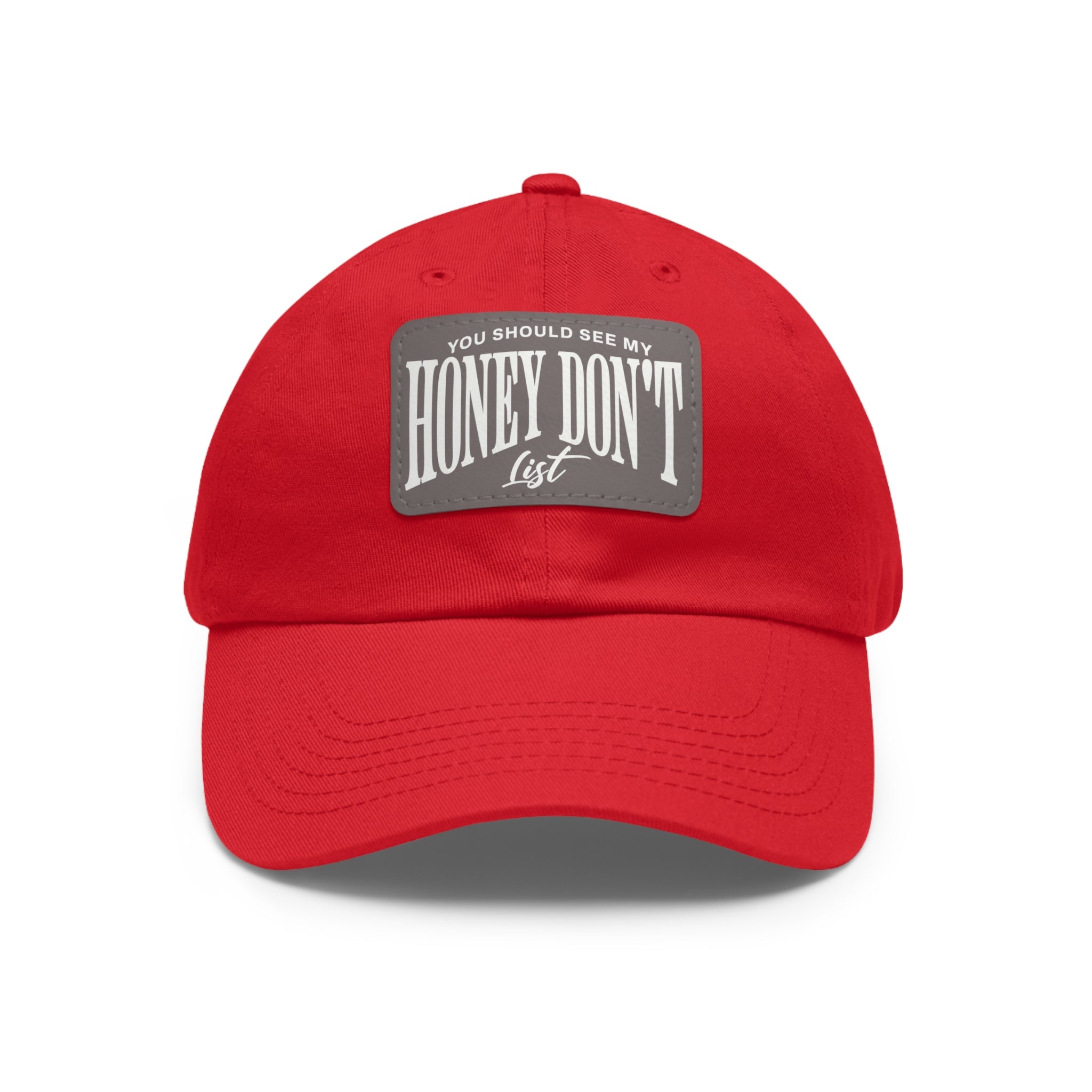 Honey Don't List Leather Patch Dad Cap