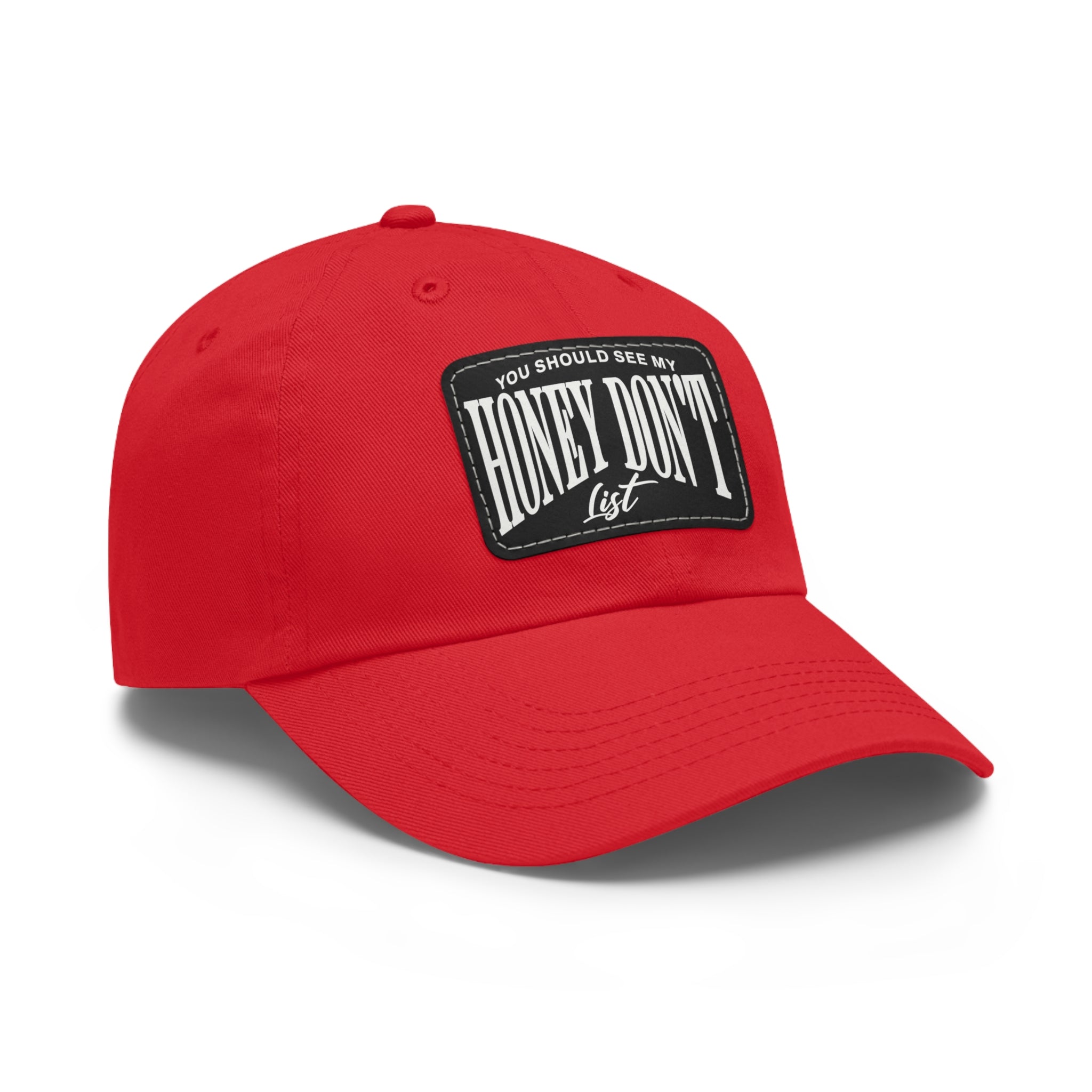 Honey Don't List Leather Patch Dad Cap