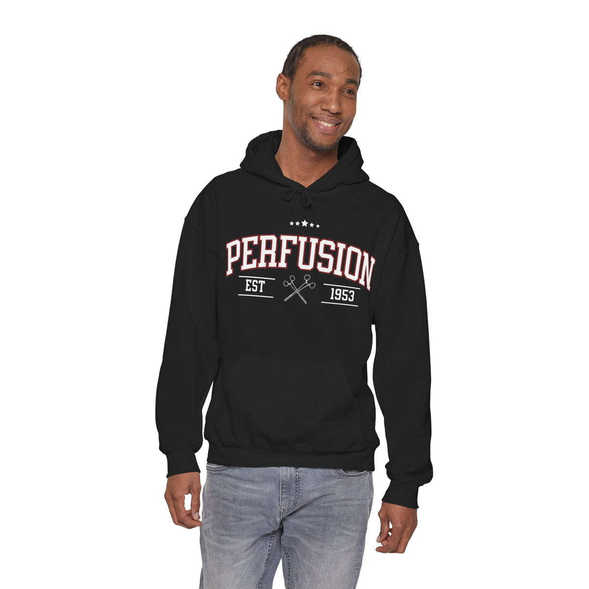 Perfusion Hoodie – Vintage 'Perfusion Est. 1953' Medical Tech Sweatshirt