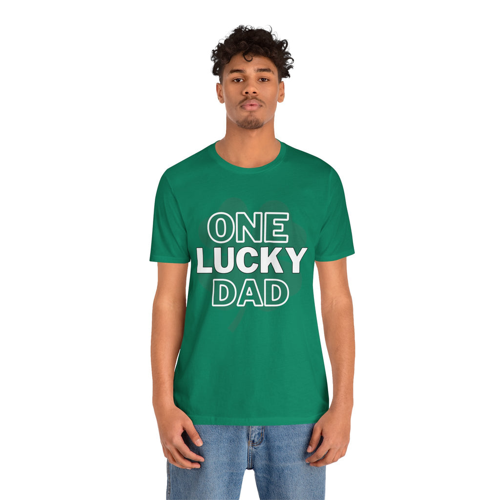 One Lucky Dad Green T-Shirt