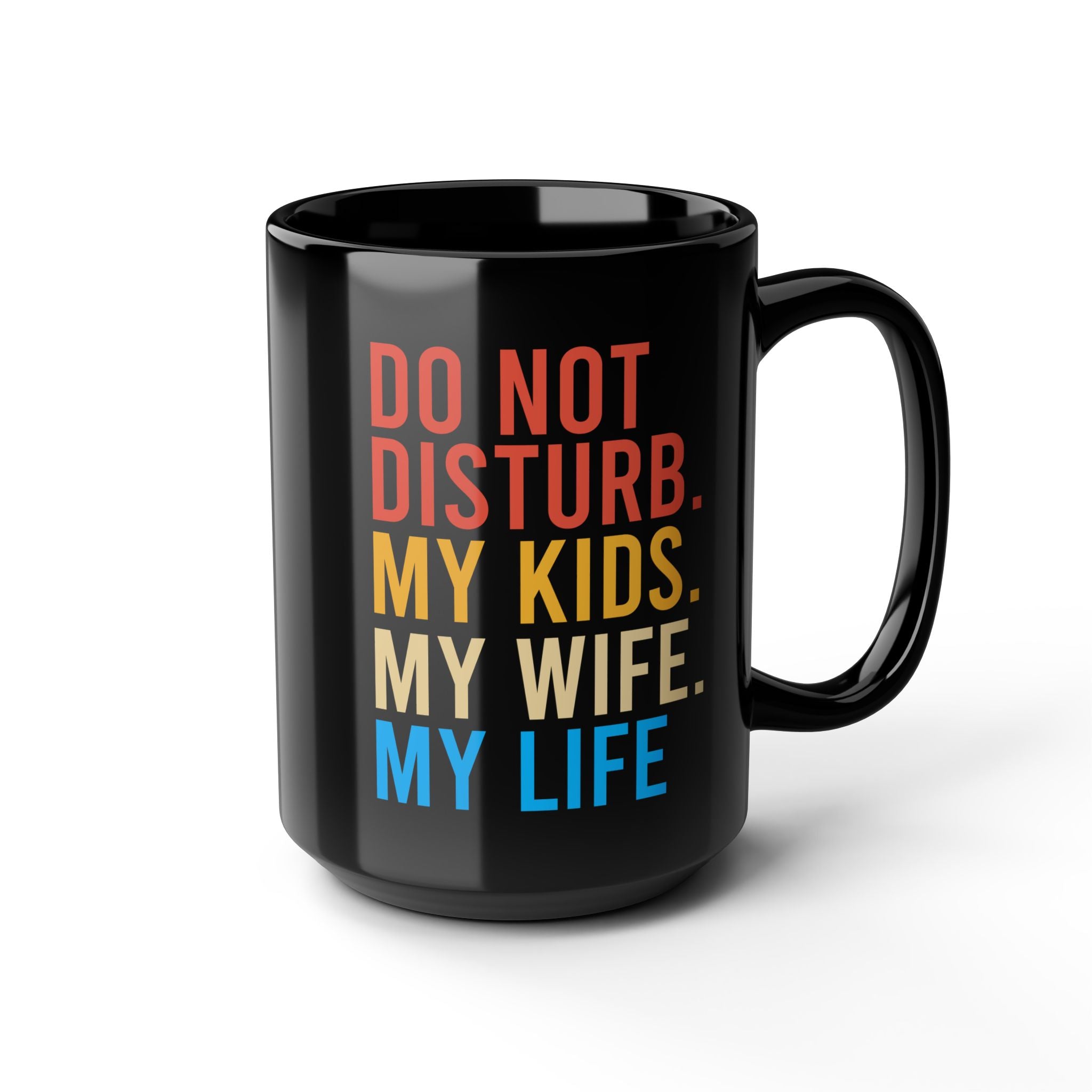 Do Not Disturb Black Mug