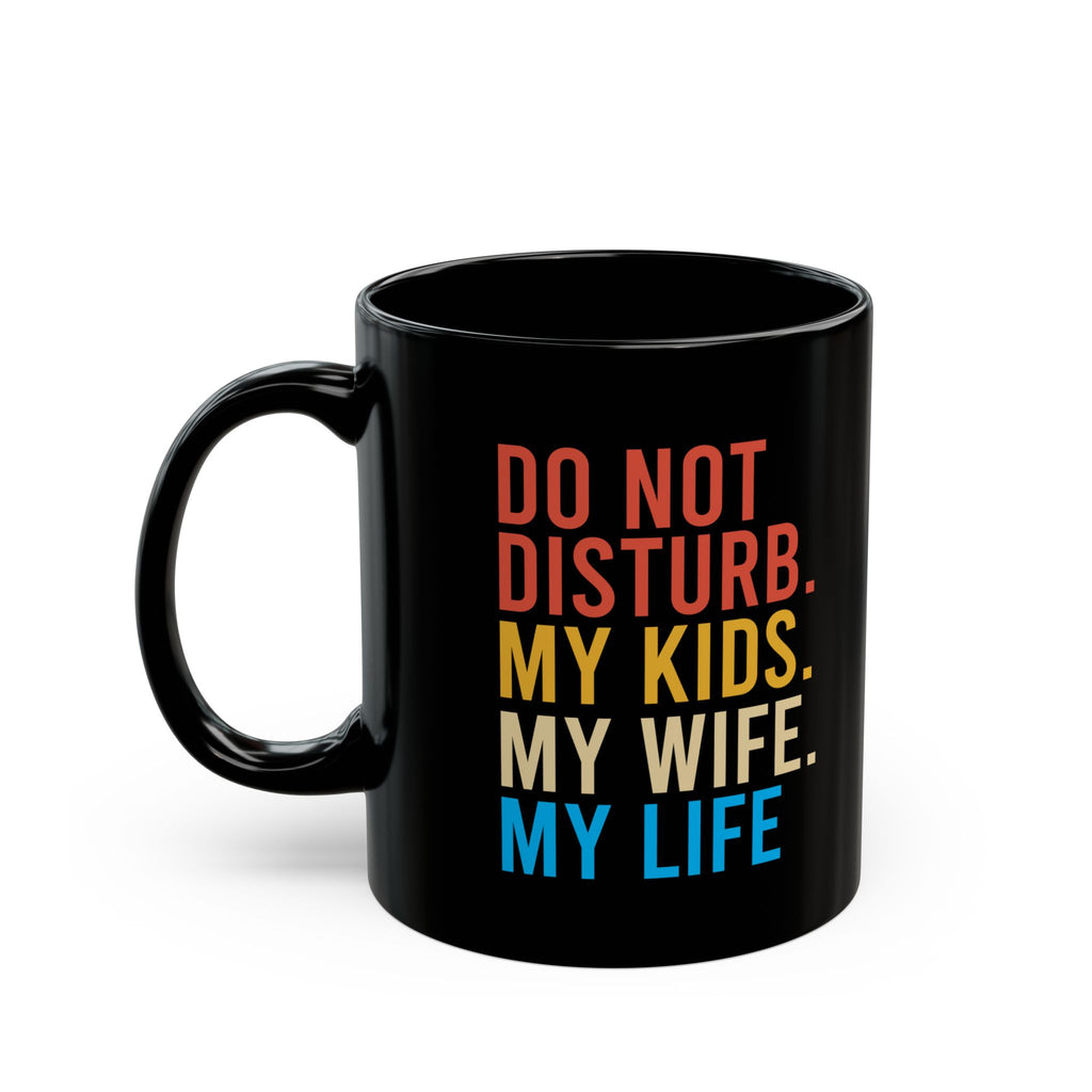 Do Not Disturb Black Mug