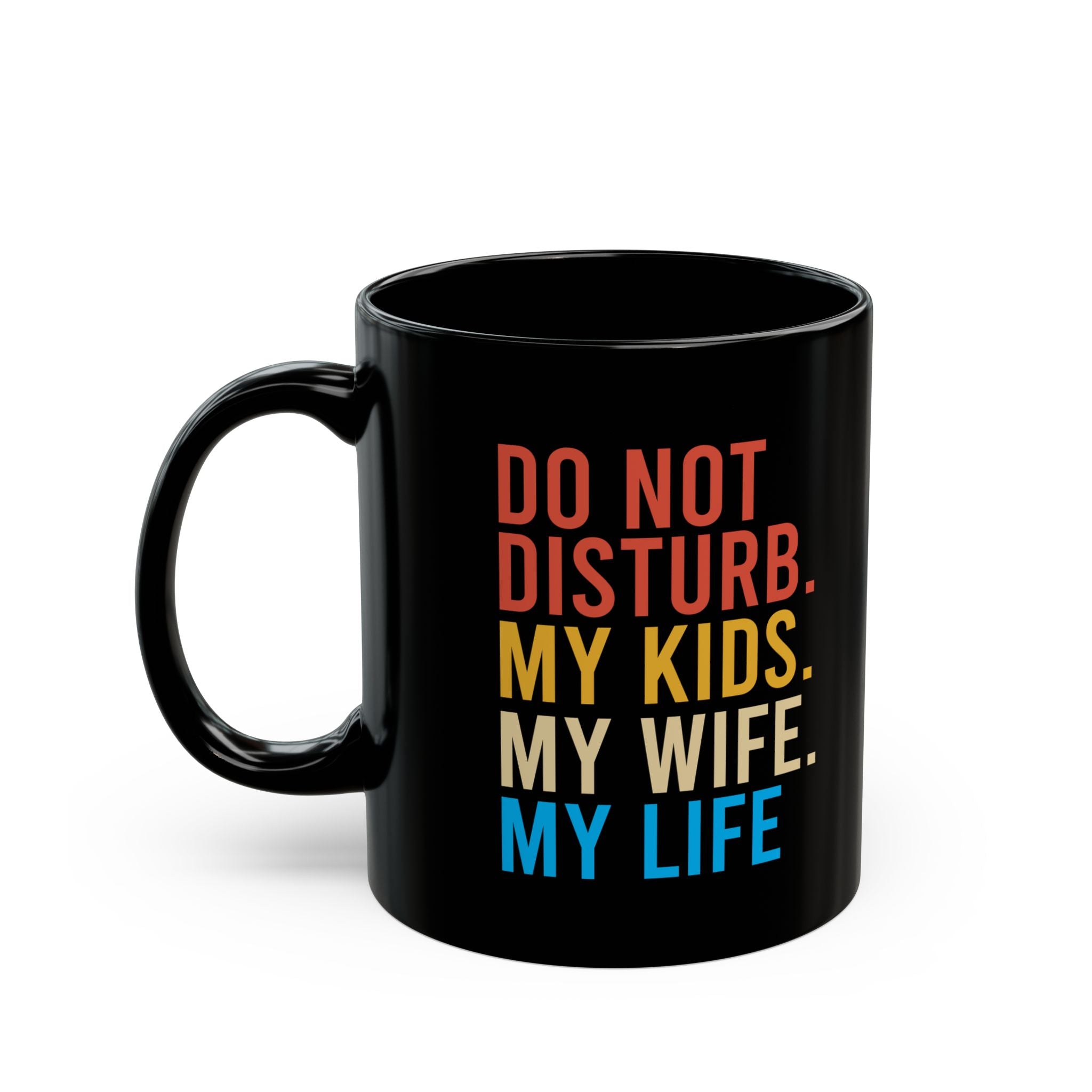 Do Not Disturb Black Mug