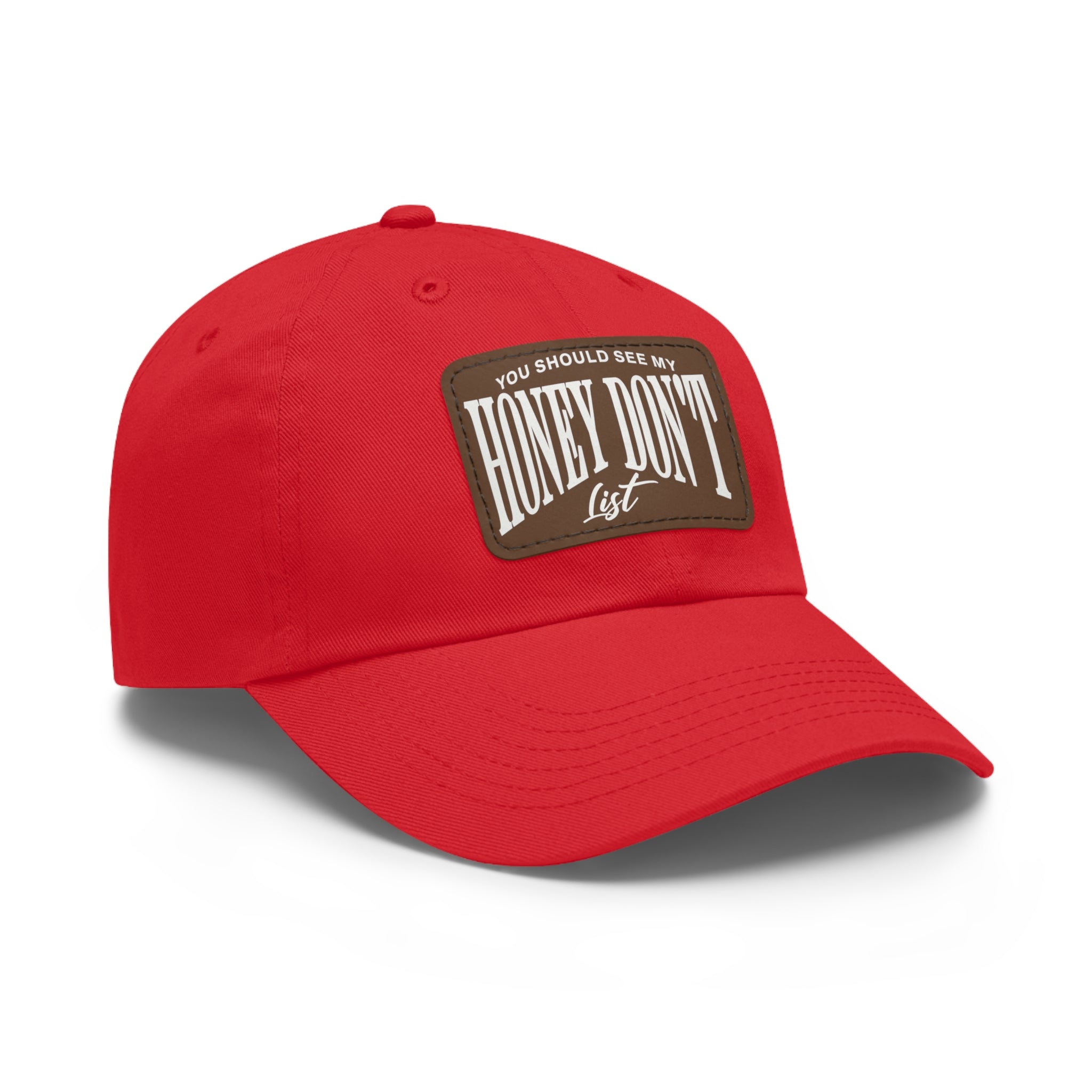 Honey Don't List Leather Patch Dad Cap