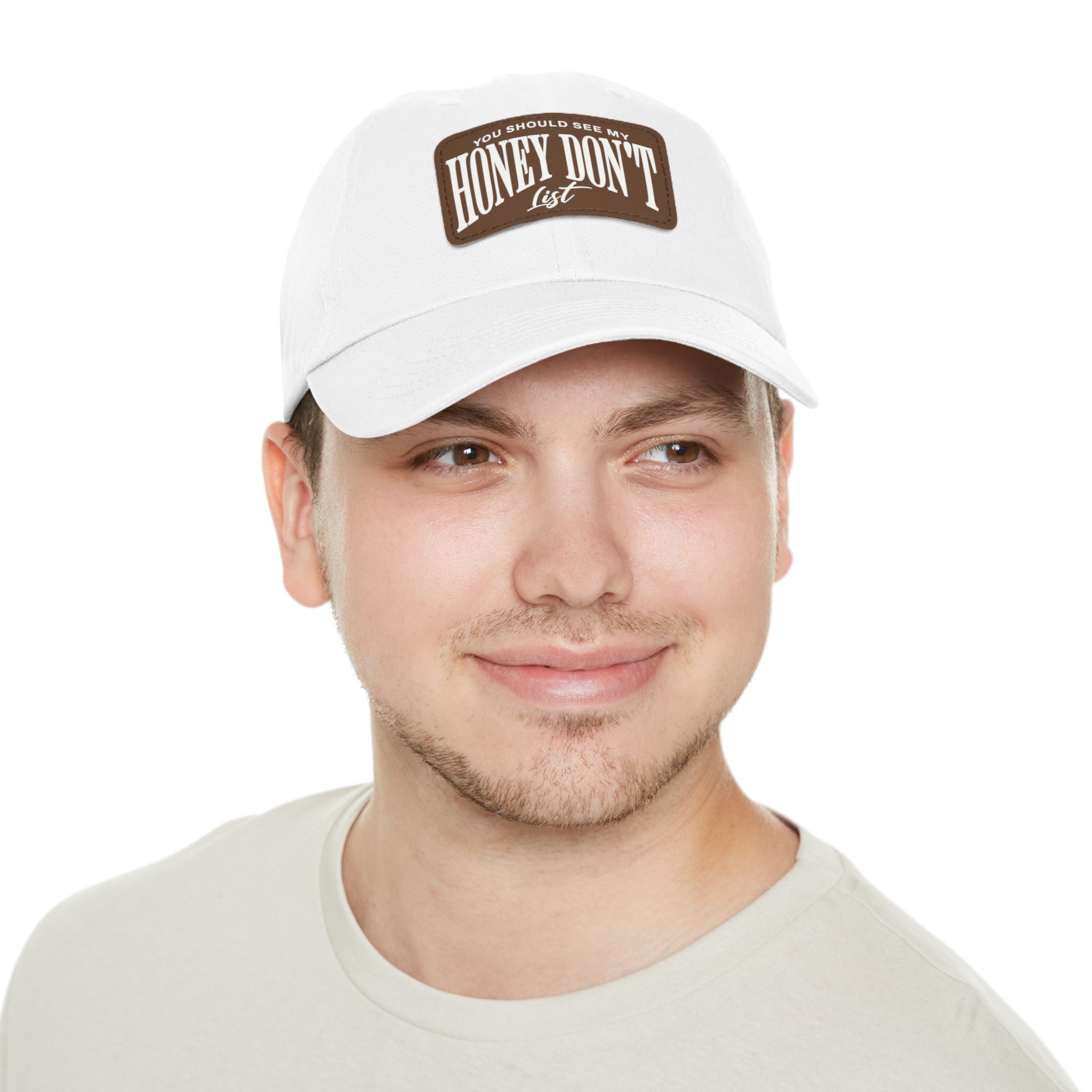 Honey Don't List Leather Patch Dad Cap