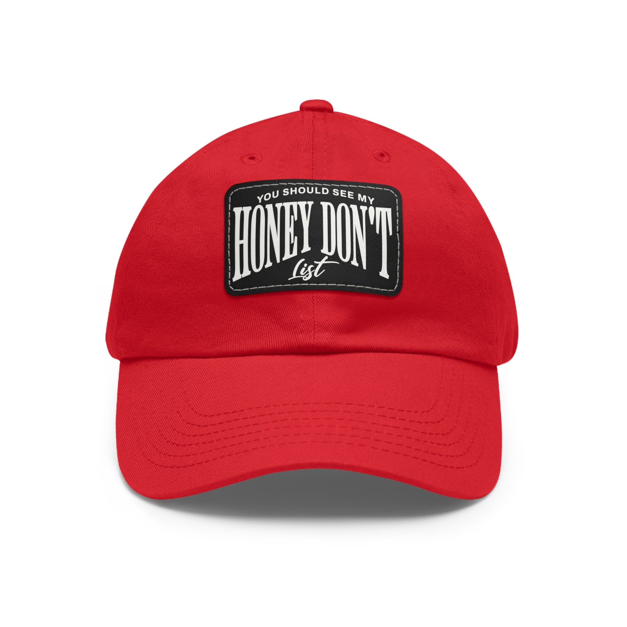 Honey Don't List Leather Patch Dad Cap