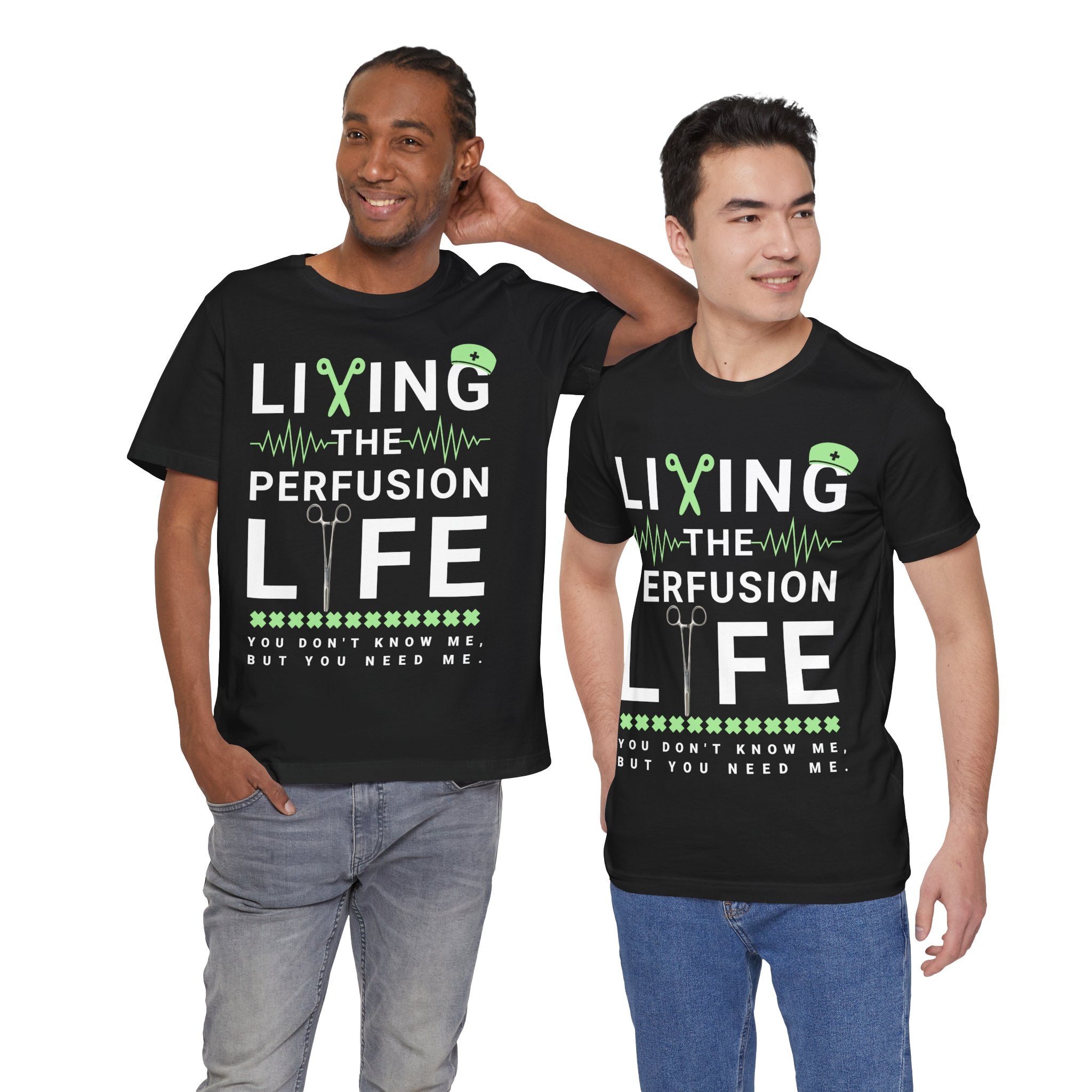 Perfusionist Life T-Shirt — "Living the Perfusion Life" Medical Heartbeat Tee