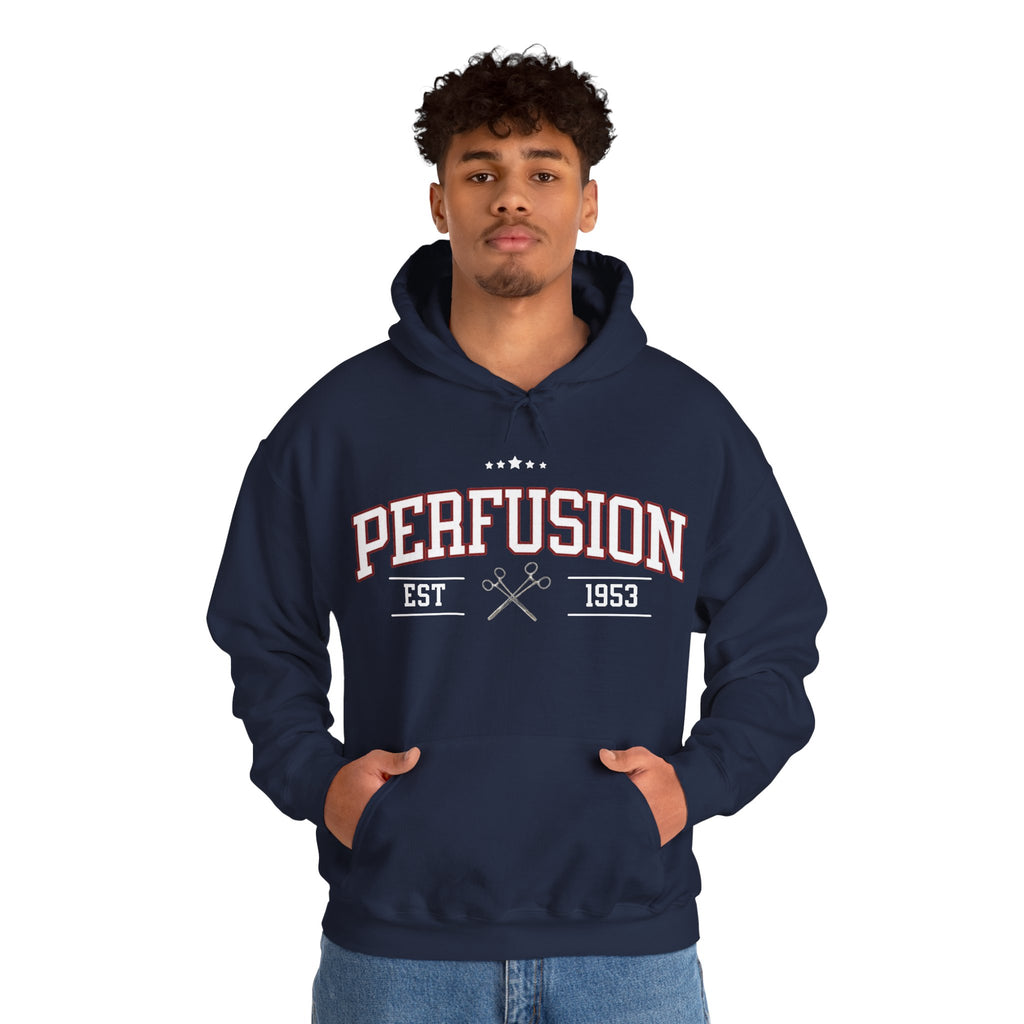 Perfusion Hoodie – Vintage 'Perfusion Est. 1953' Medical Tech Sweatshirt