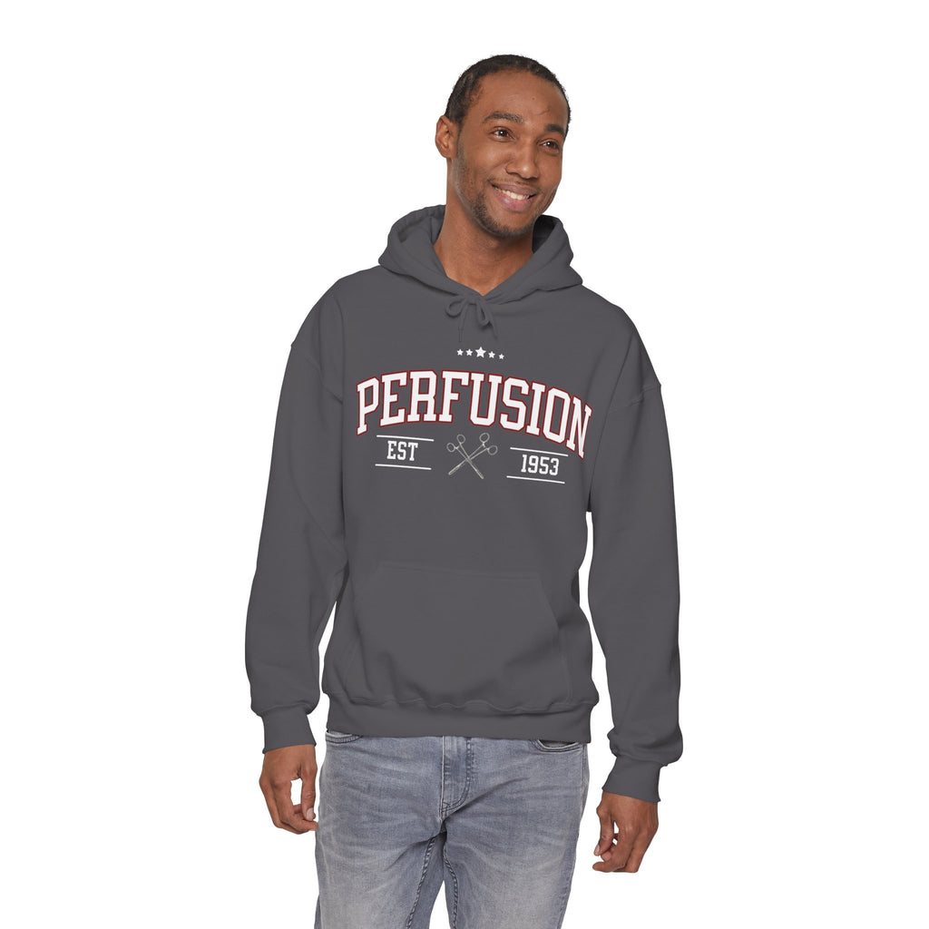 Perfusion Hoodie – Vintage 'Perfusion Est. 1953' Medical Tech Sweatshirt