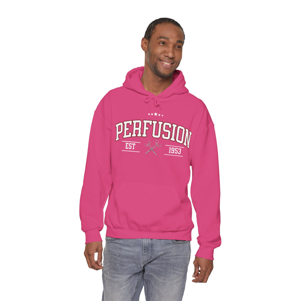 Perfusion Hoodie – Vintage 'Perfusion Est. 1953' Medical Tech Sweatshirt