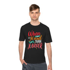 When Life Is Hard Train HarderUnisex Moisture Wicking Tee