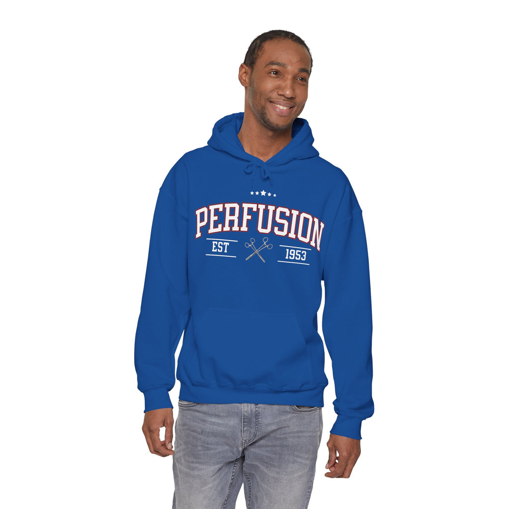 Perfusion Hoodie – Vintage 'Perfusion Est. 1953' Medical Tech Sweatshirt