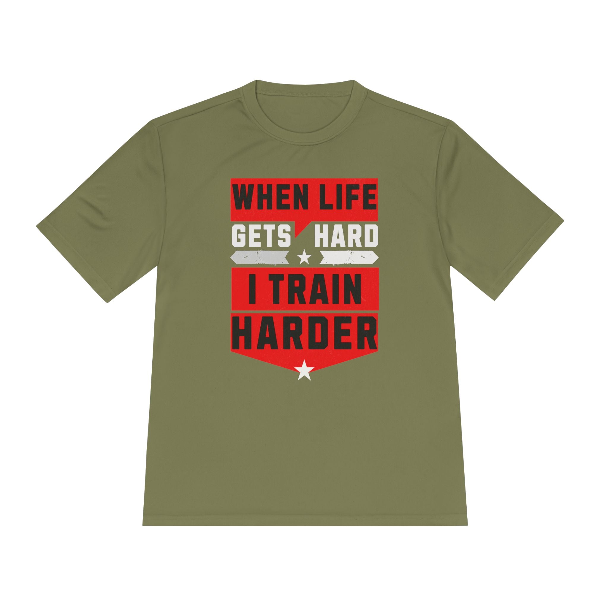 When Life Gets Hard I Train Harder Tee — Motivational Workout Shirt