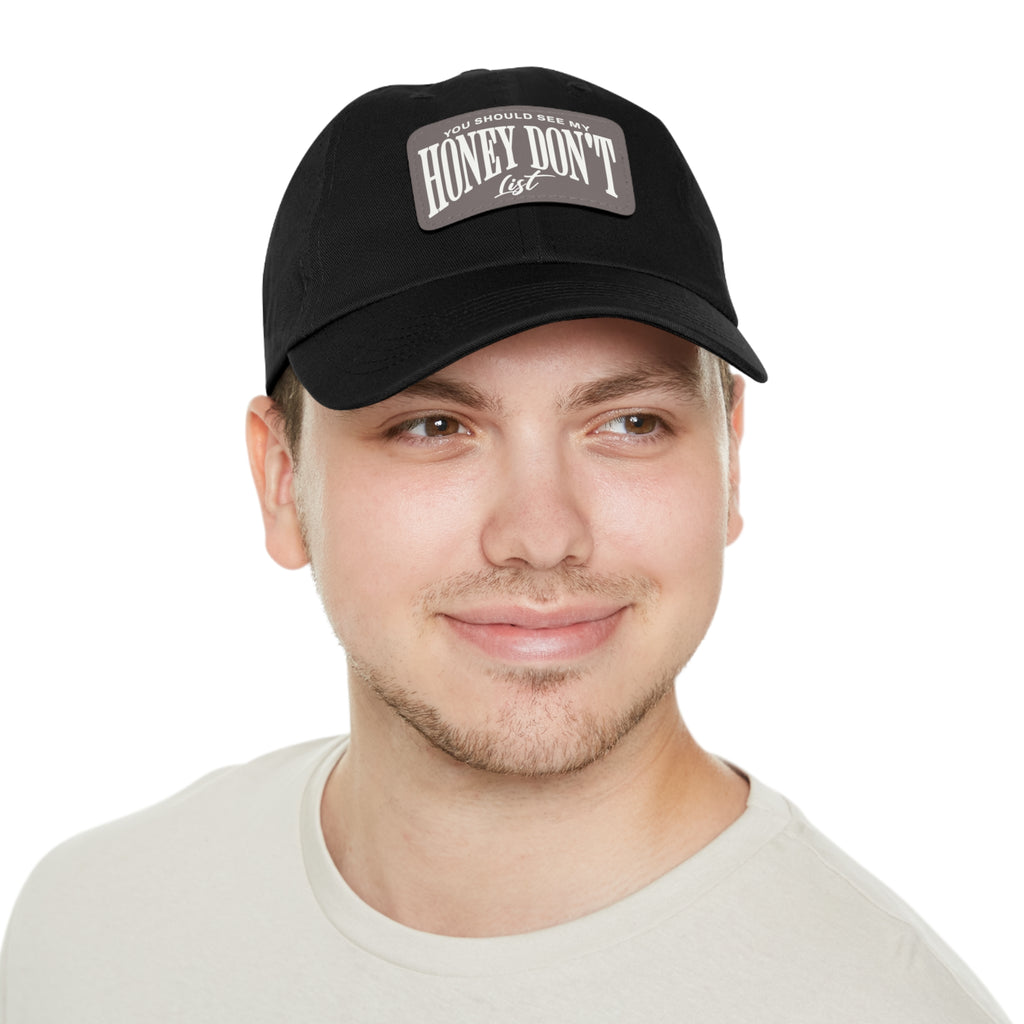 Honey Don't List Leather Patch Dad Cap