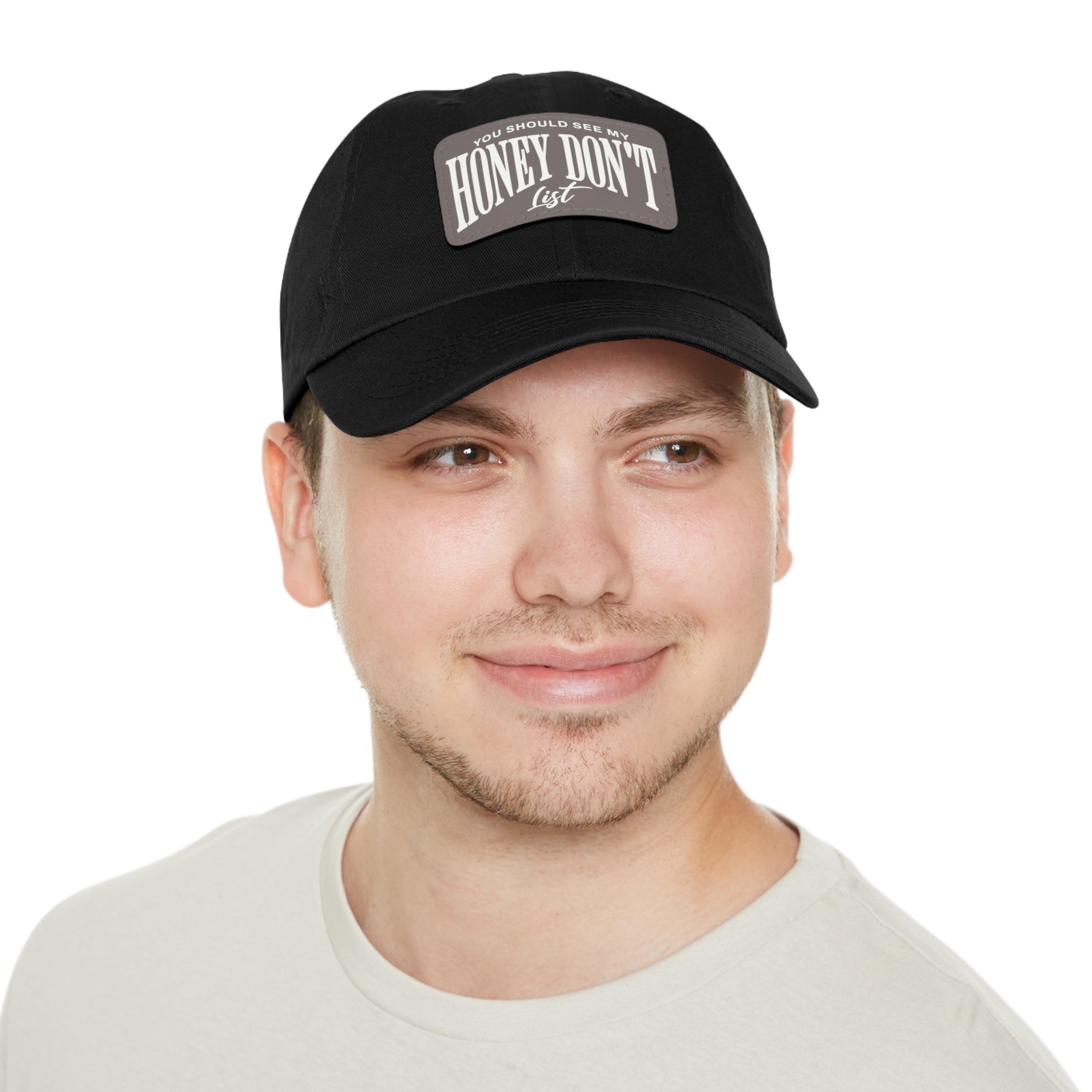 Honey Don't List Leather Patch Dad Cap